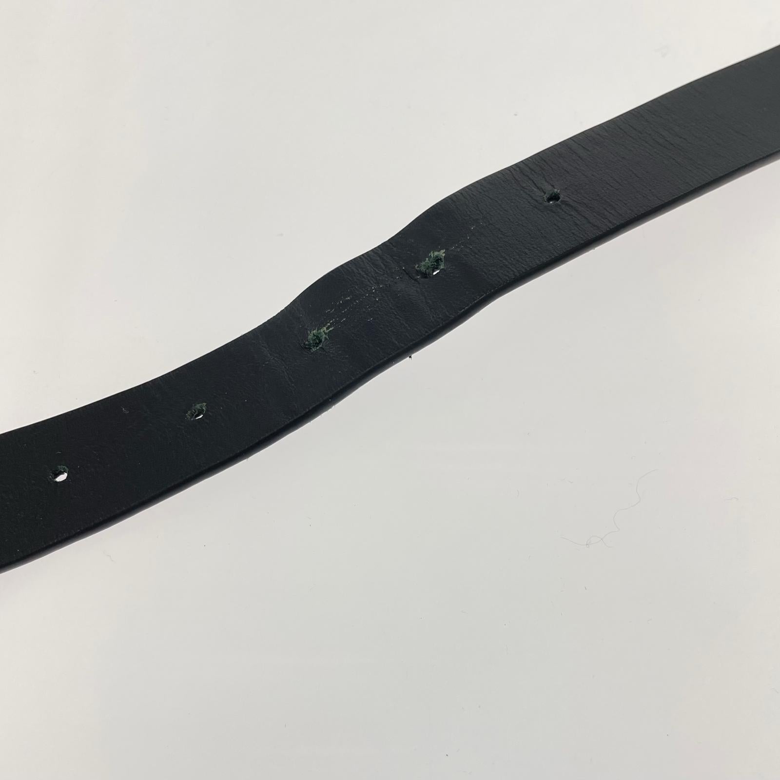 その他アクセサリー LEATHER MEDIUM BUCKLE BELT ブラック