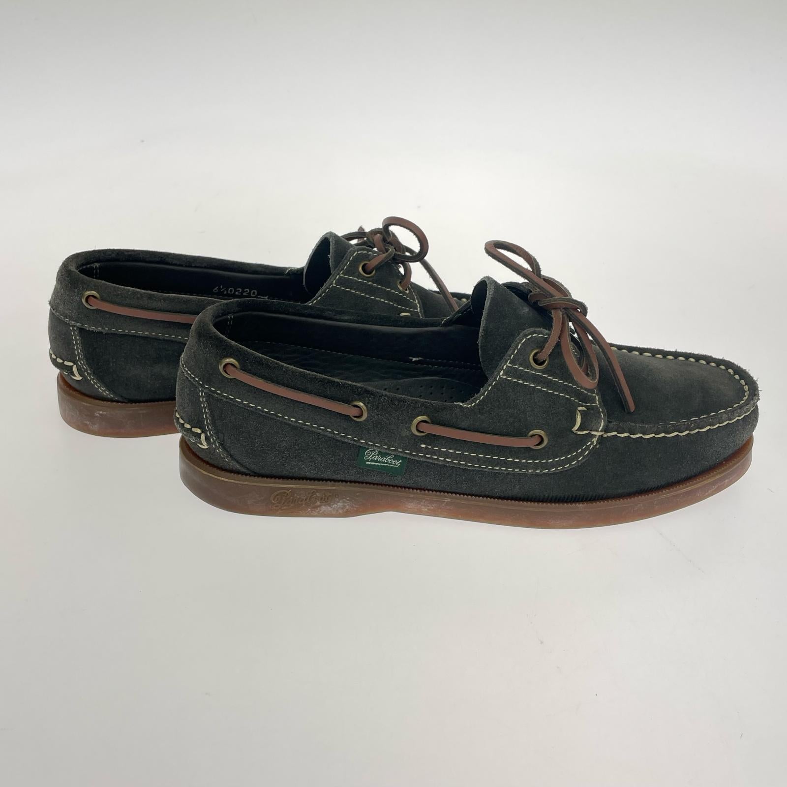 シューズ Paraboot BARTH MARINE デッキシューズ 6.5 黒×茶 ブラック