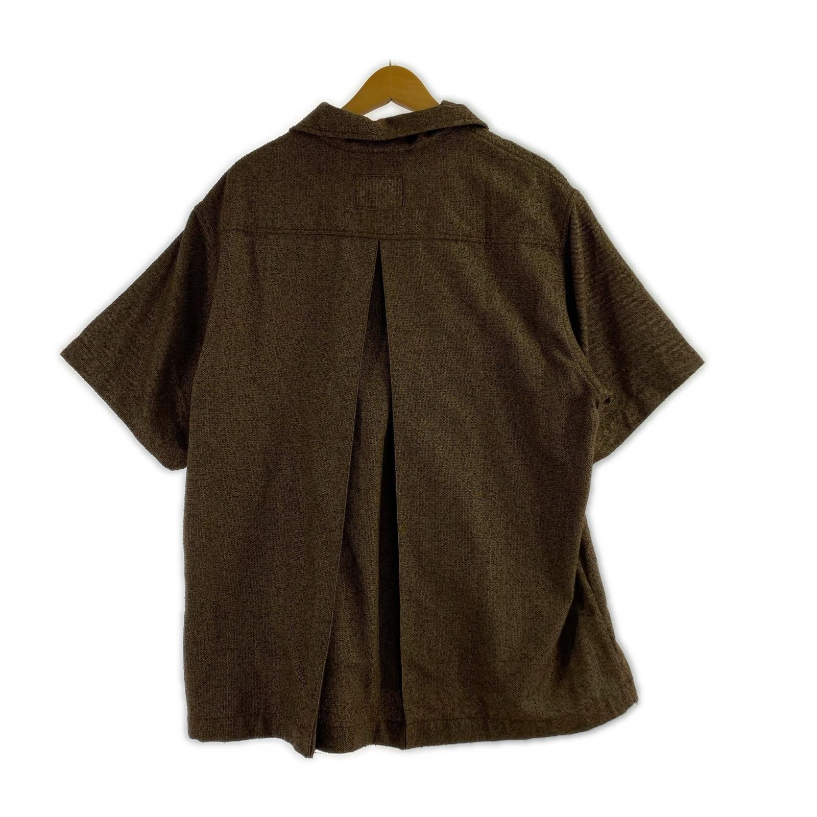 ジャケット NULLUS 25SS クロスデザインハーフスリーブシャツ 1 茶 1 ブラウン