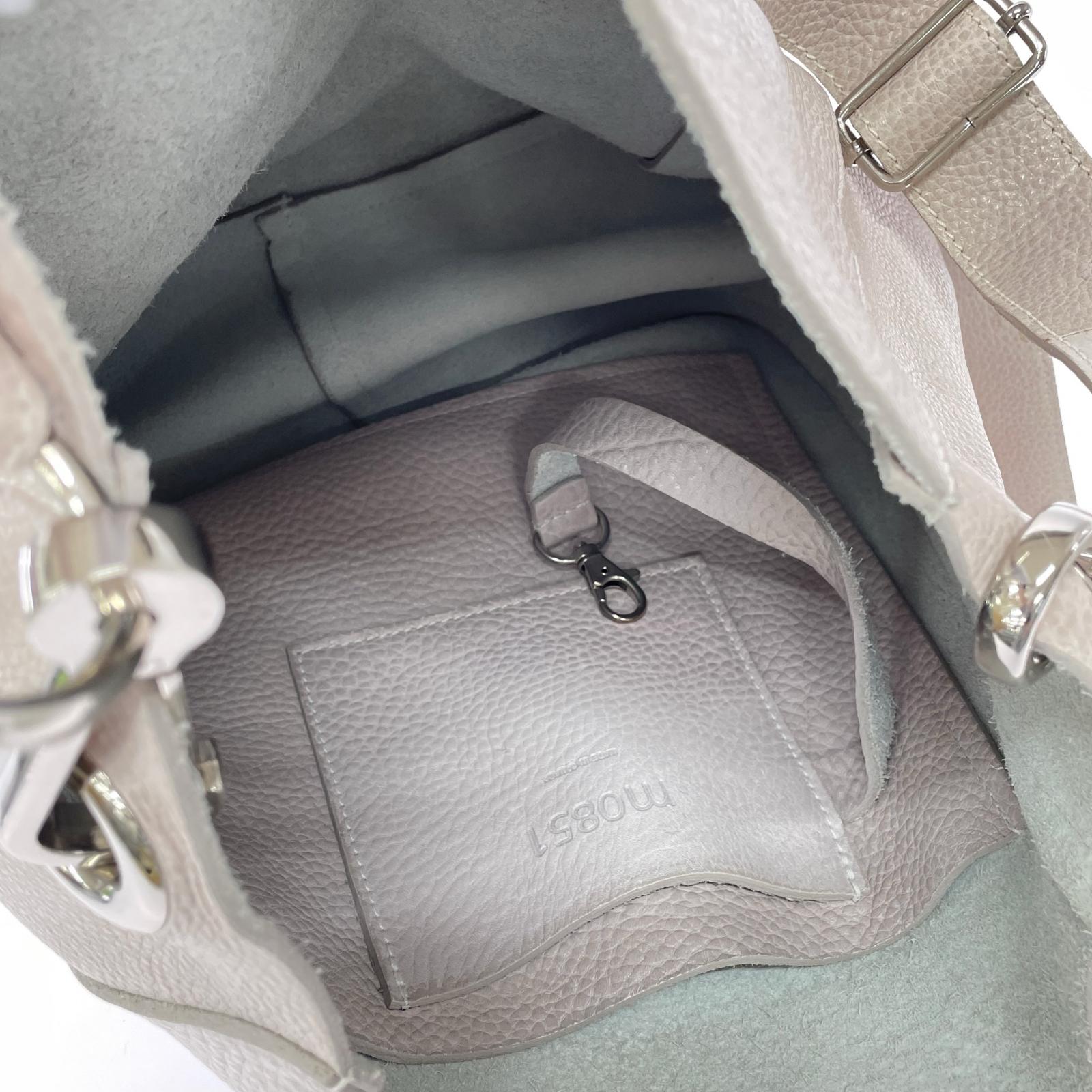 ショルダーバッグ M0851 レザー ショルダーバッグ ベージュ
