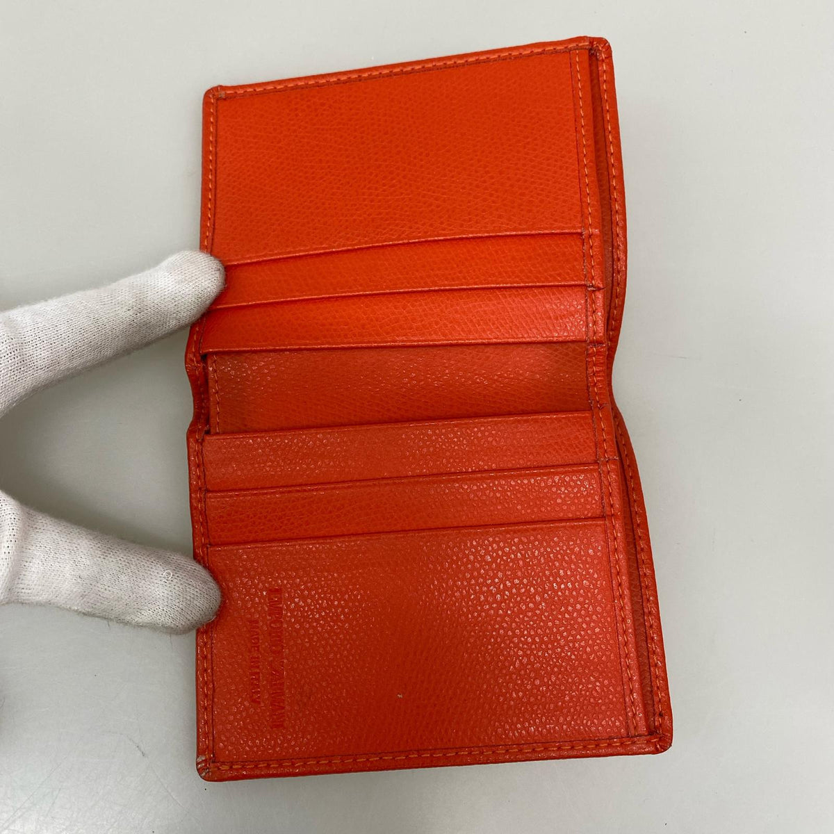 その他アクセサリー アルマーニ　レザー　カードケース