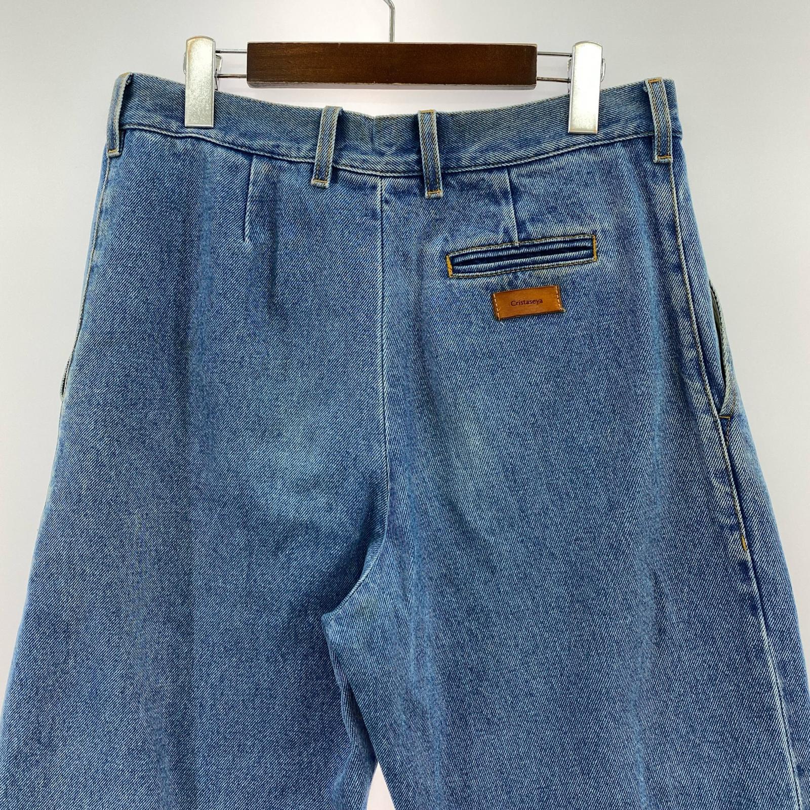 デニムパンツ cristaseya BLEACHED PLEATED DENIM M