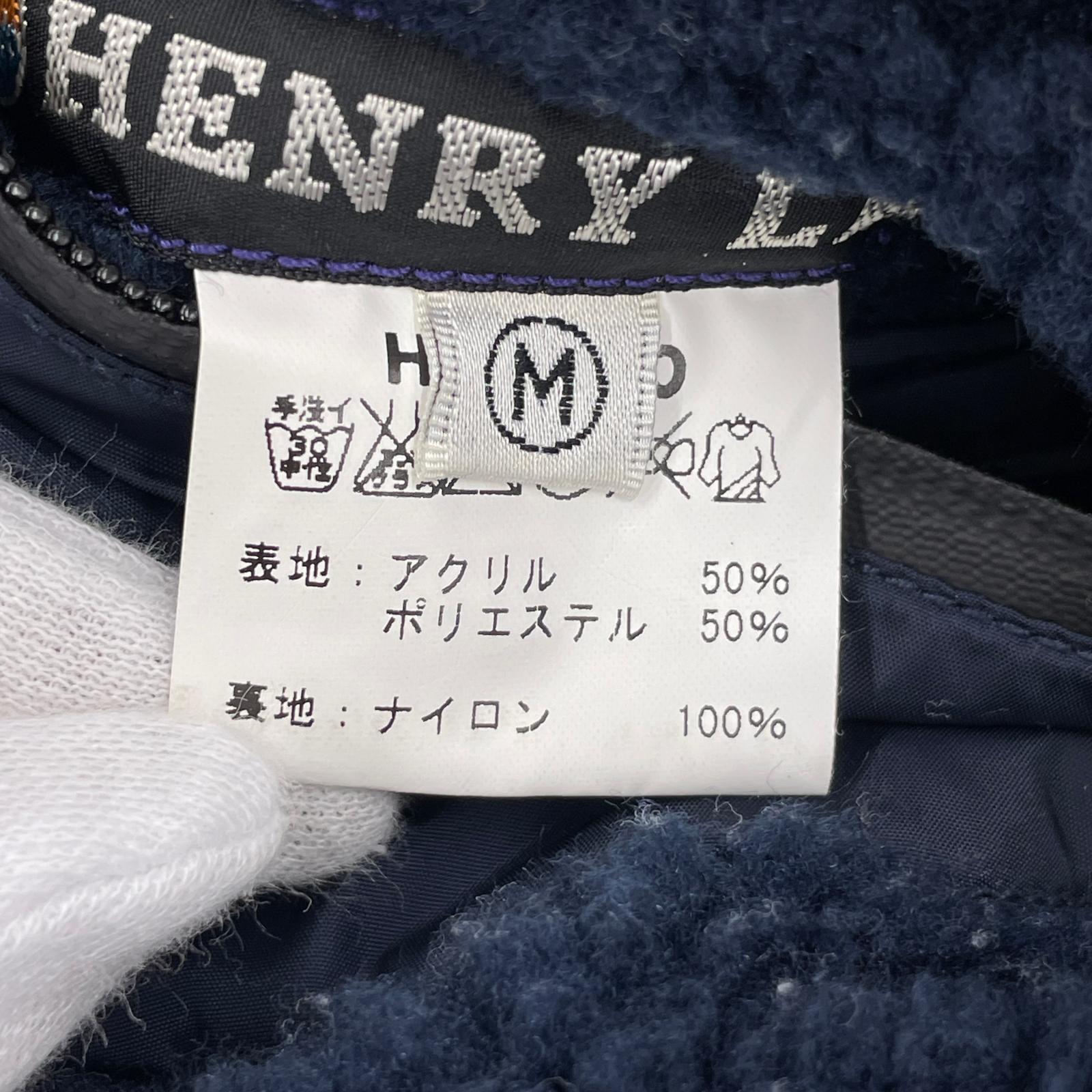 ジャケット HENRY LEAR ボアフリースベスト M M ネイビー