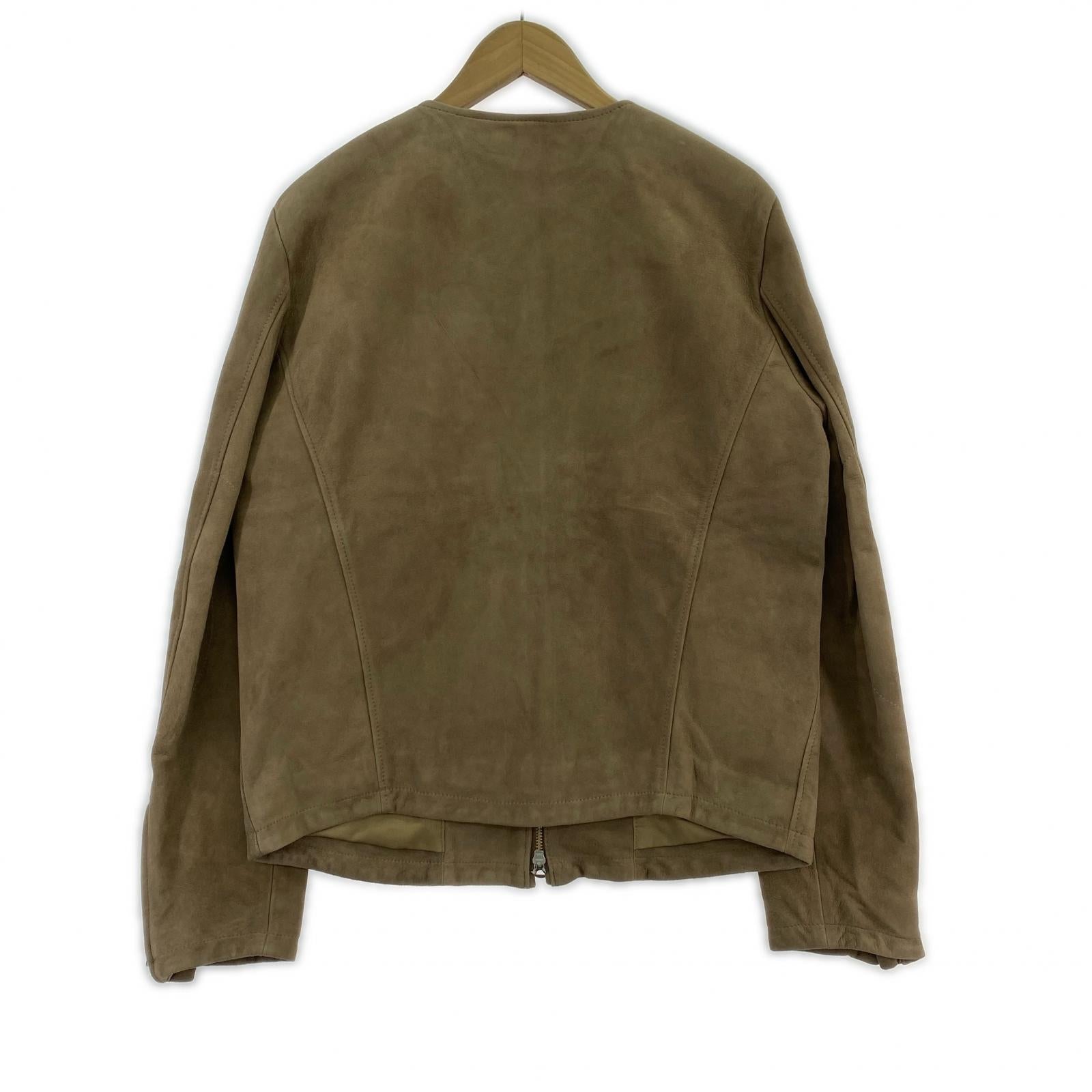 ライダースジャケット JANIS&Co SUEDE ライダース レザージャケット ベージュ L ベージュ