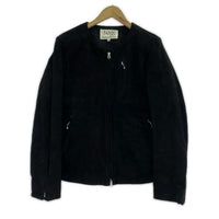 ライダースジャケット JANIS&Co SUEDE ライダース レザージャケット ブラック M ブラック