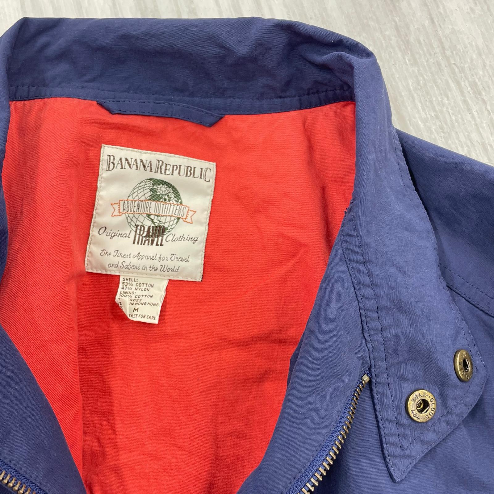 ジャケット Banana Republic 地球タグ 80-90s M ネイビー