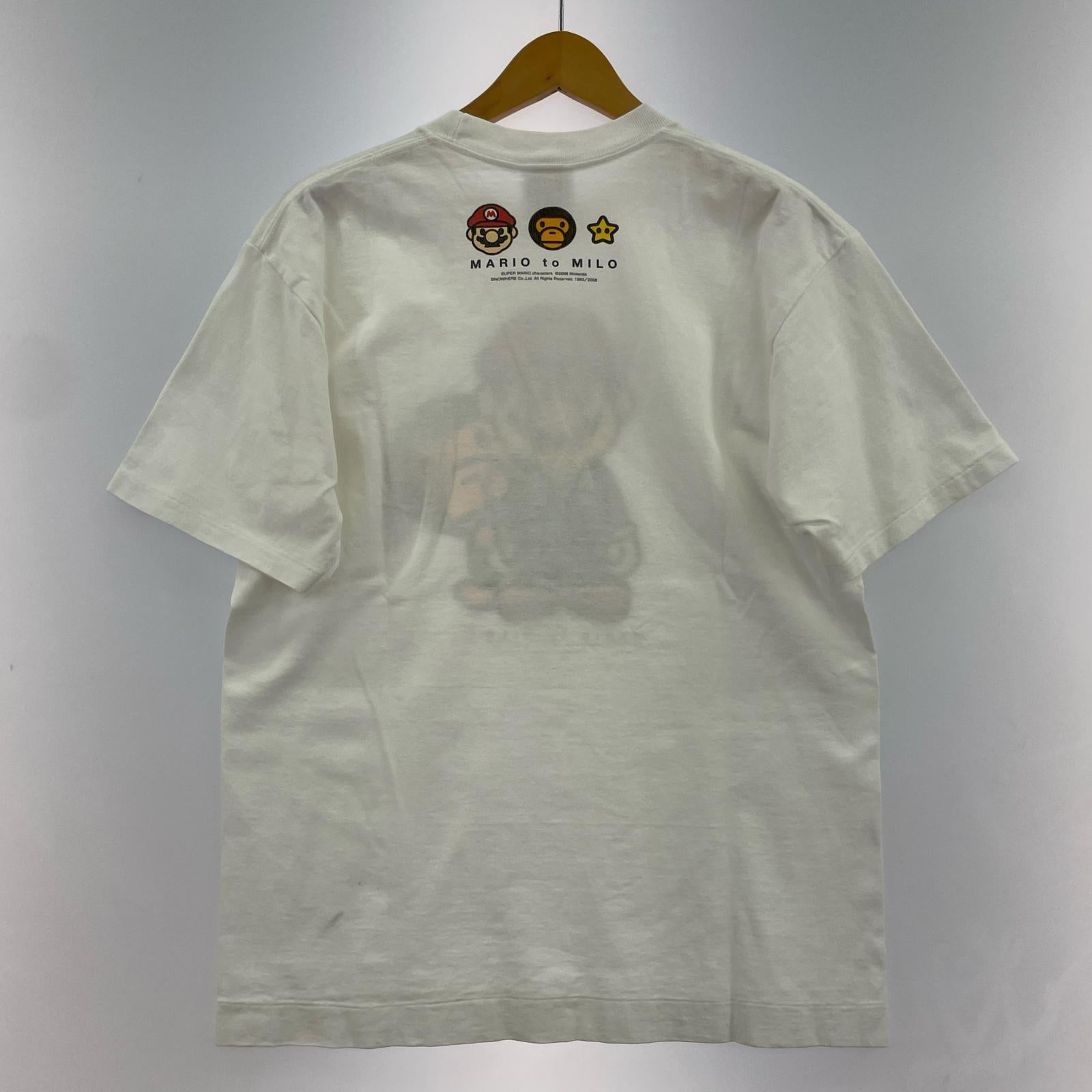 半袖Ｔシャツ A BATHING APE×SUPER MARIO 08SS マリオコラボ BABY MILO Tee M 白 M ホワイト