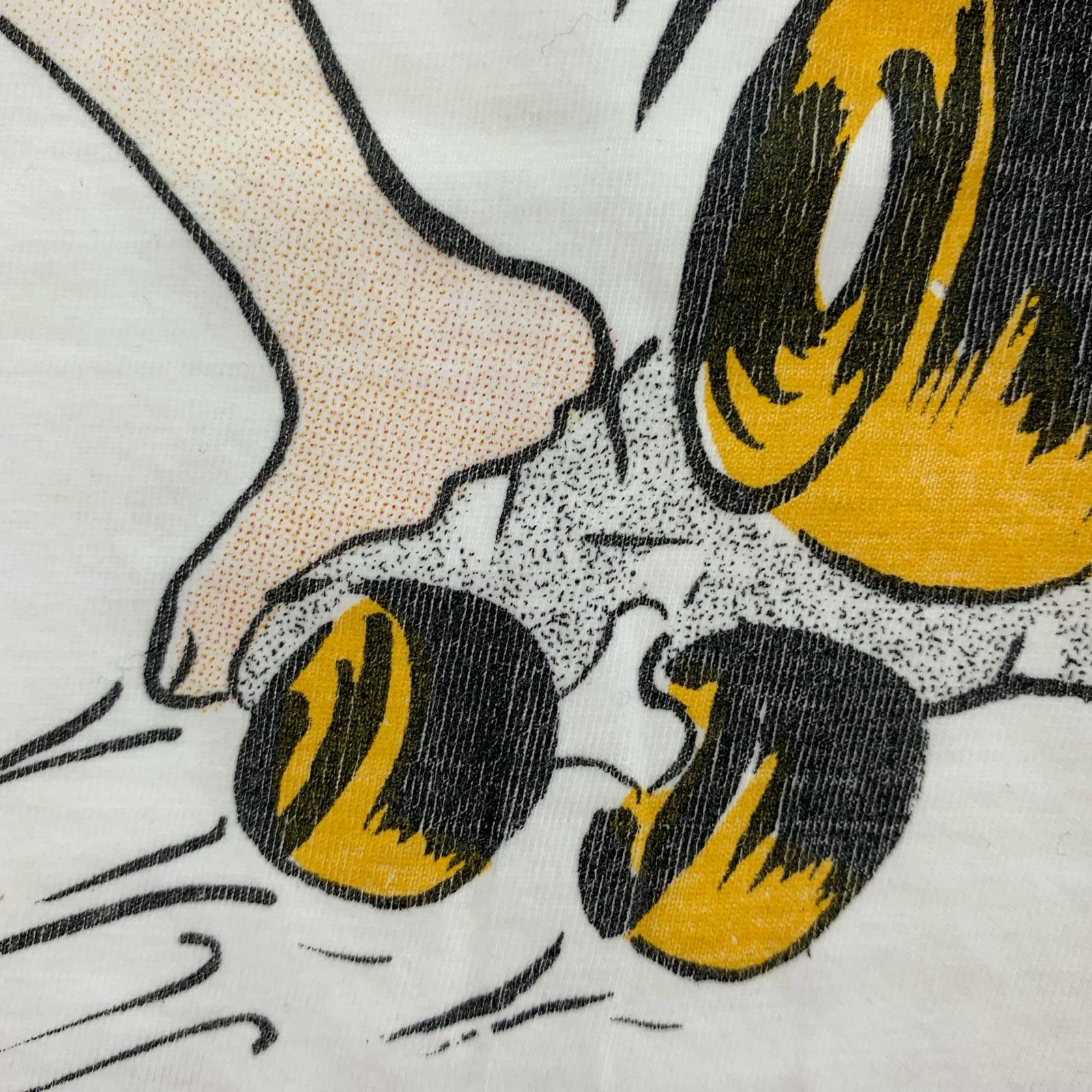 半袖Ｔシャツ 90s FRANTIC FLINTSTONES　サイコビリー バンドT ホワイト