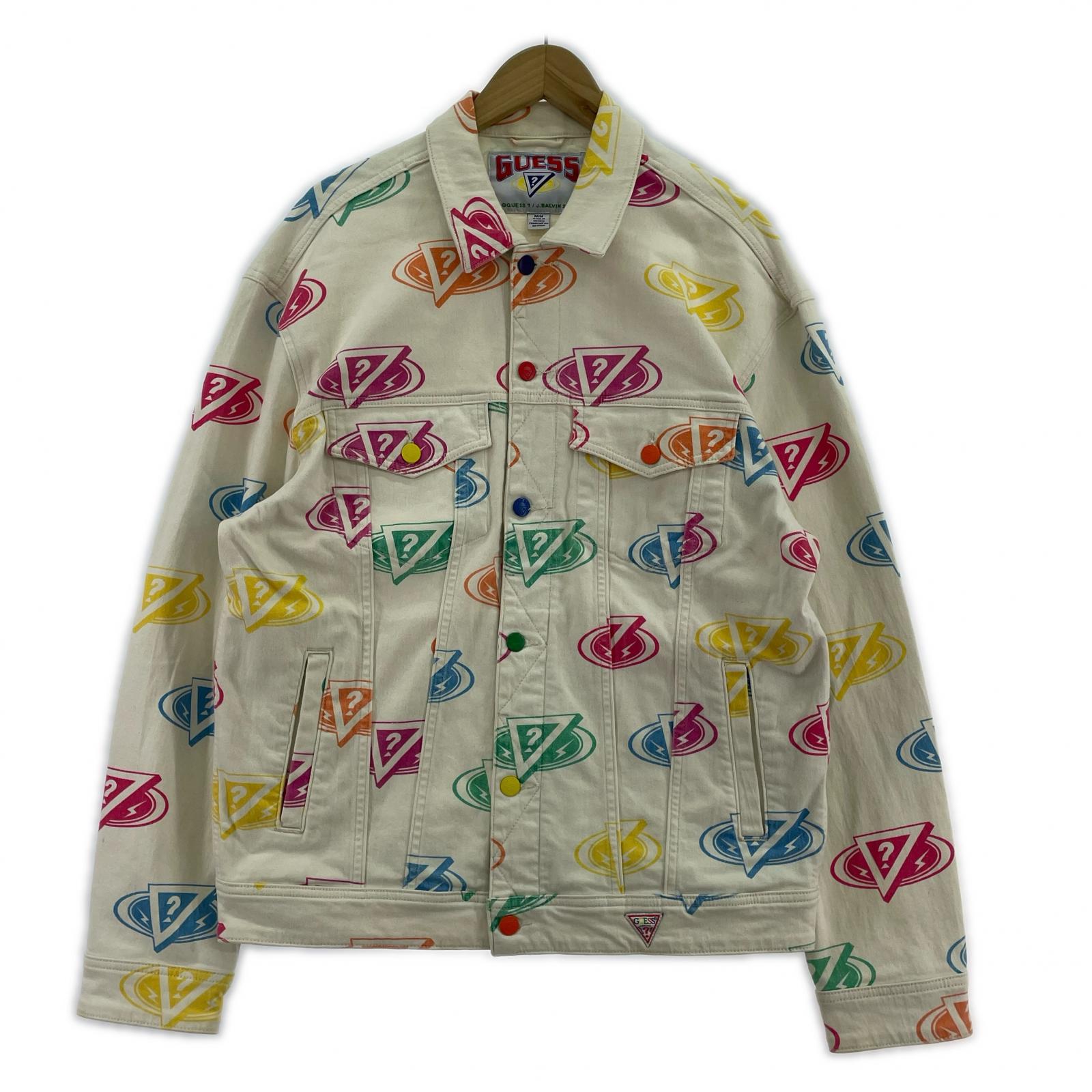 ジャケット GUESS×J.BALVIN マルチカラー ジャケット　白　M M ホワイト