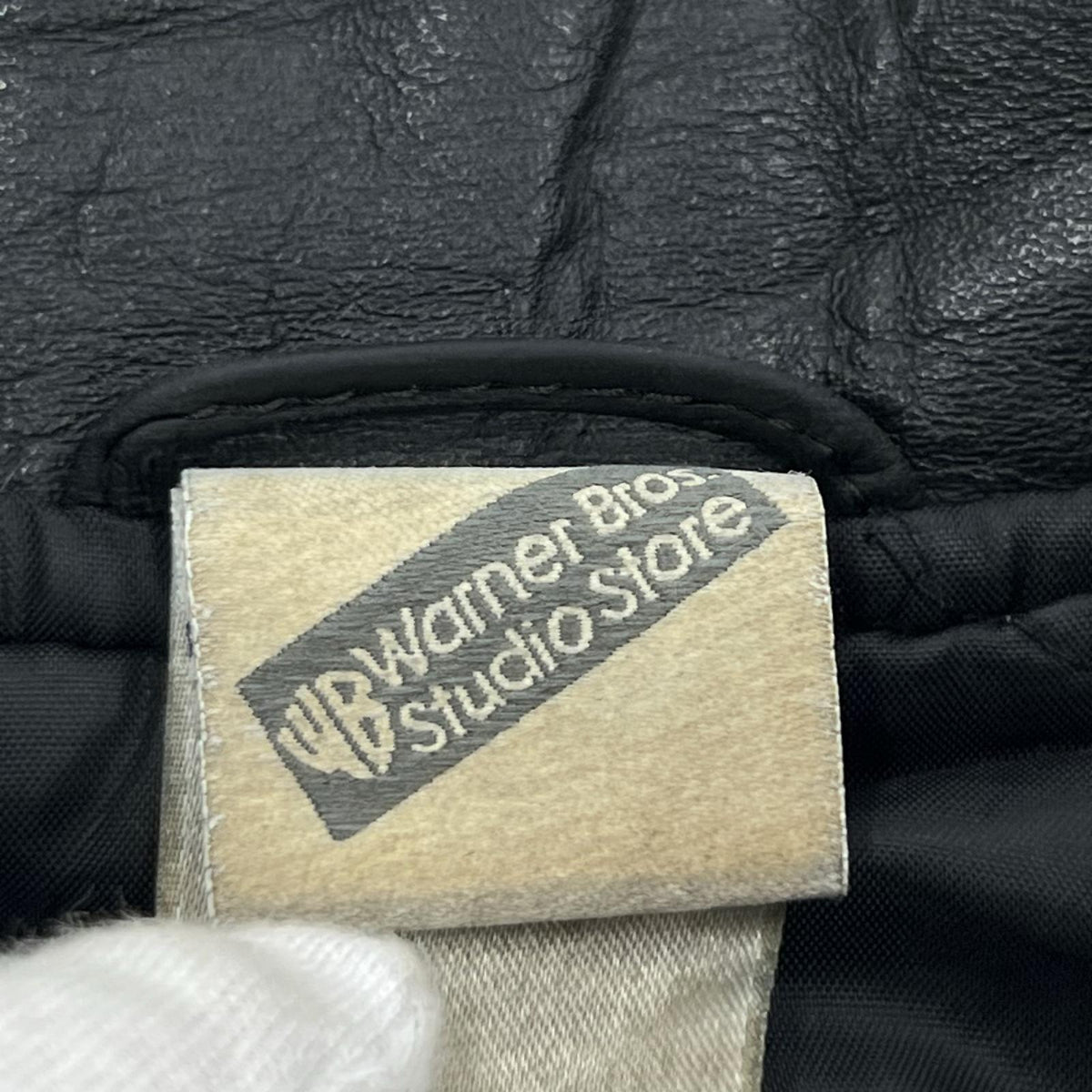 ジャケット 90s WARNER BROS スタジャン BLK XL ブラック