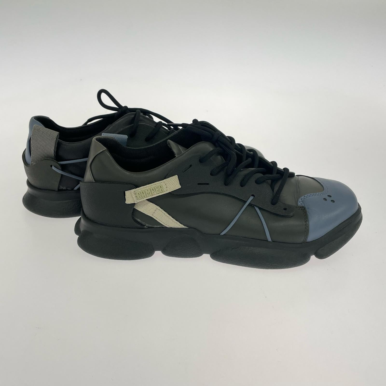 スニーカー レザースニーカー BLK×GRY 41 41