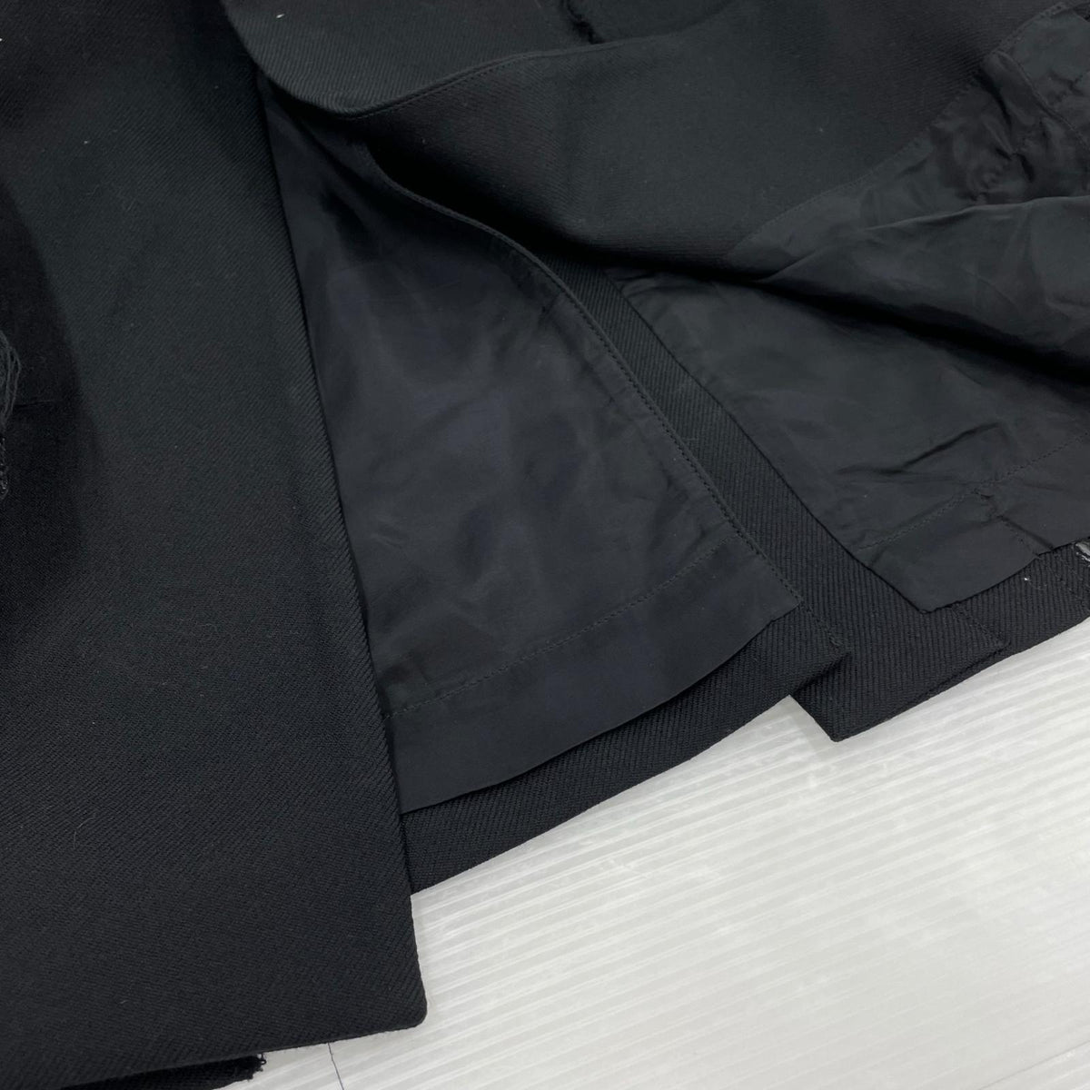 ジャケット 切り込み加工 黒 (XS) ブラック