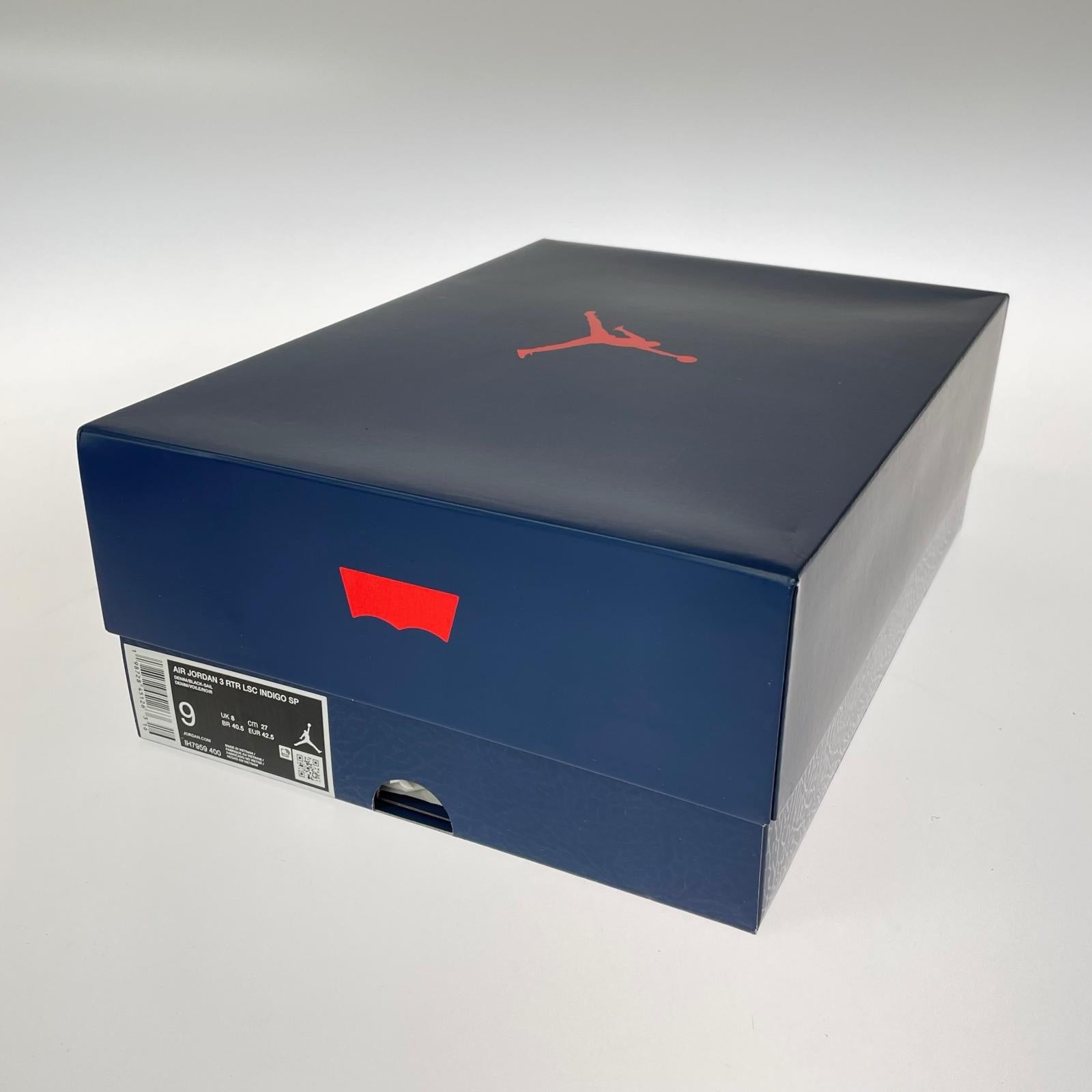 スニーカー AIR JORDAN 3 RTR LSC INDIGO SP LEVIS 27 27cm (US9 UK8 1/2 EU44) ブルー