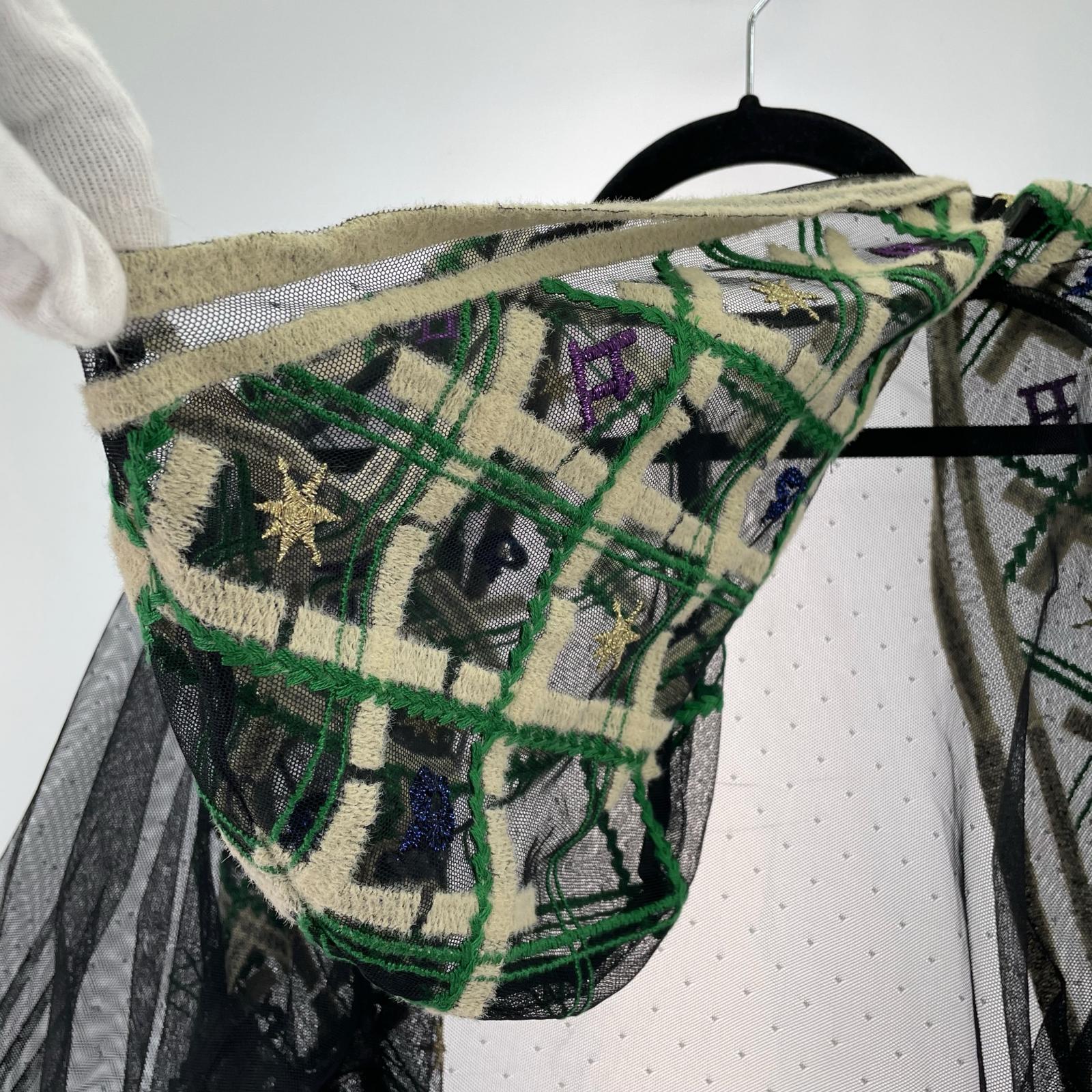 カーディガン Embroidery Sheer Hoodie/ブラック ブラック