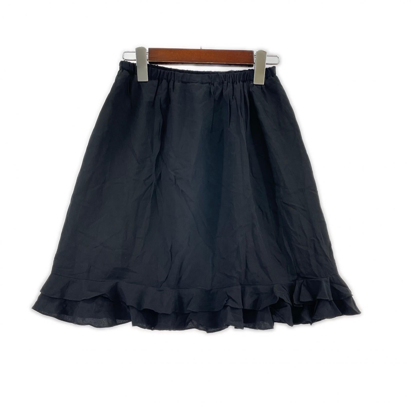 スカート Silk Frill Mini Skirt 38 BLK 38 ブラック