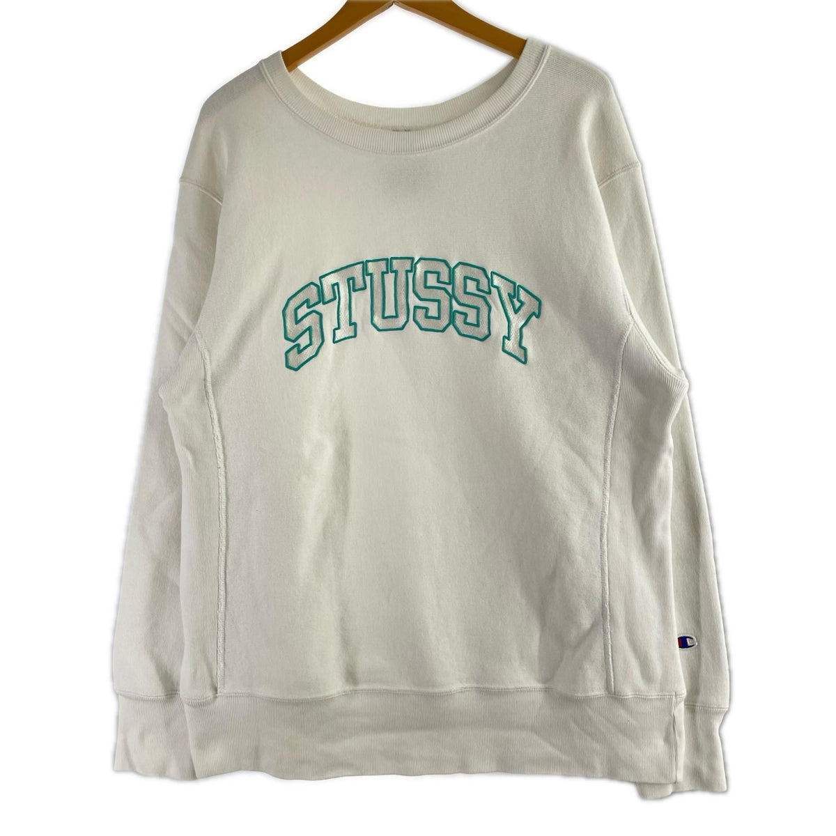 スウェット ×Champion REVERSE WEAVE ｱｰﾁﾛｺﾞｽｳｪｯﾄ 白 L ホワイト