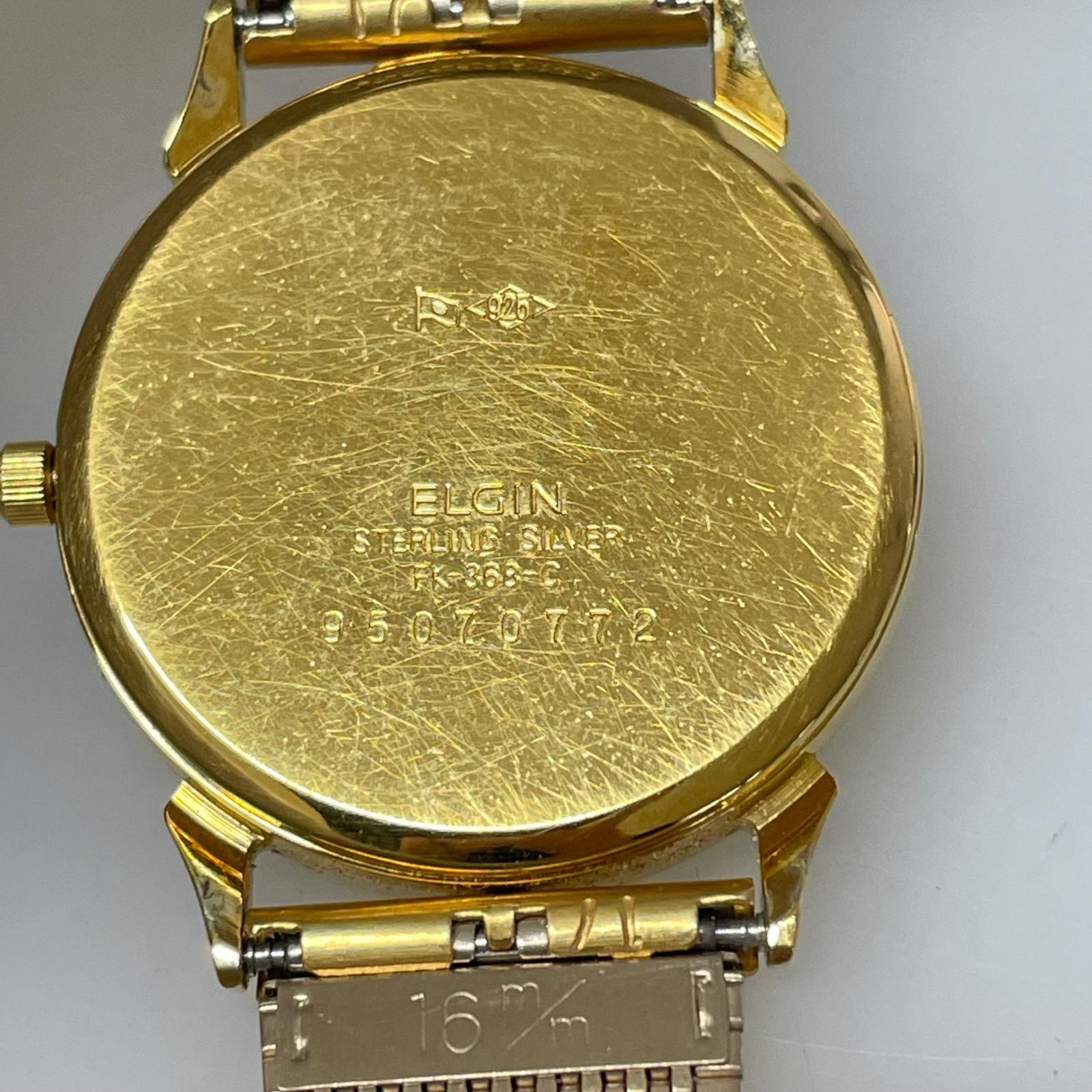 腕時計 ELGIN INTERNATIONAL コインウォッチ 1/10 リーフ ゴールド