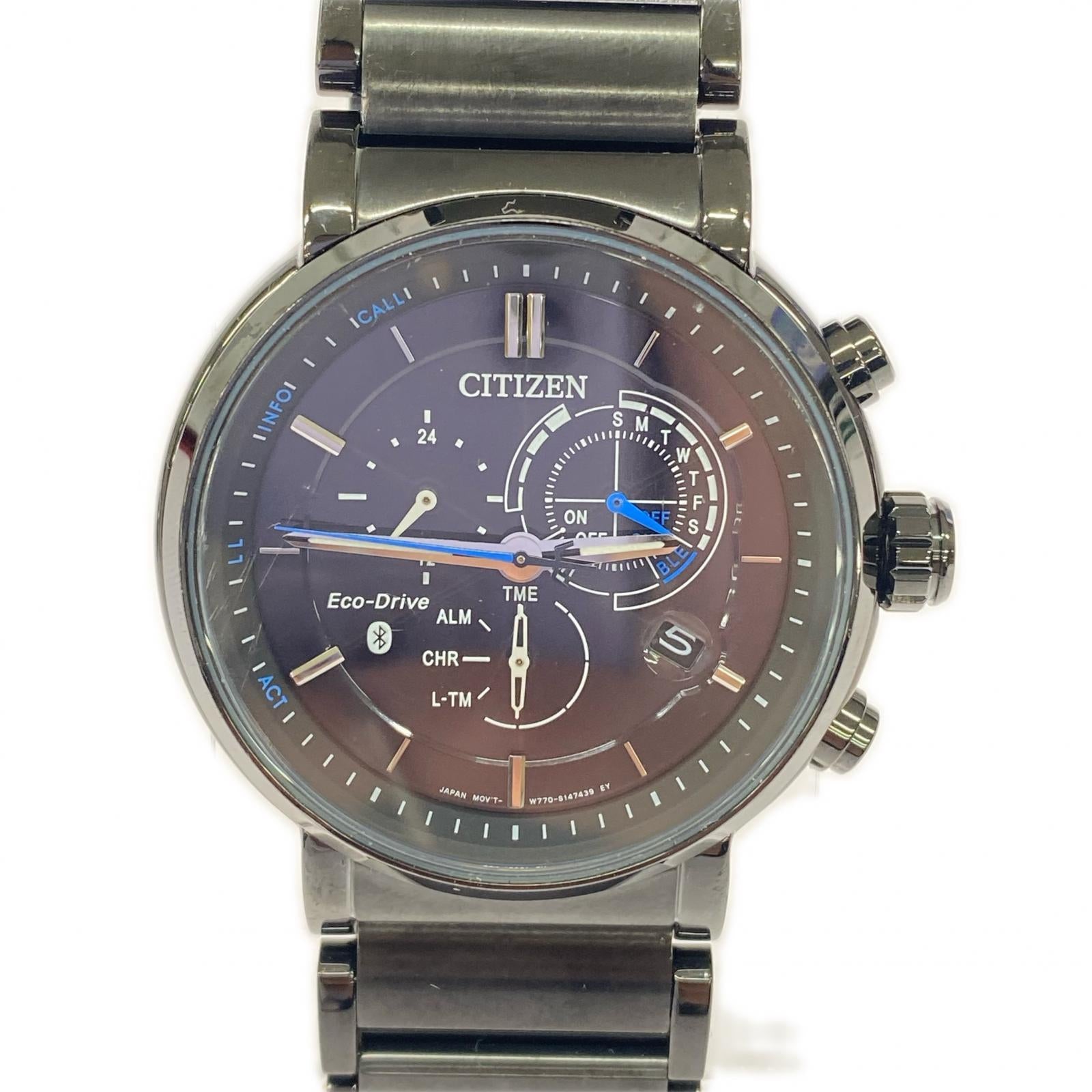 腕時計 ECO-DRIVE/電波ソーラー/W770-S108845 ブラック