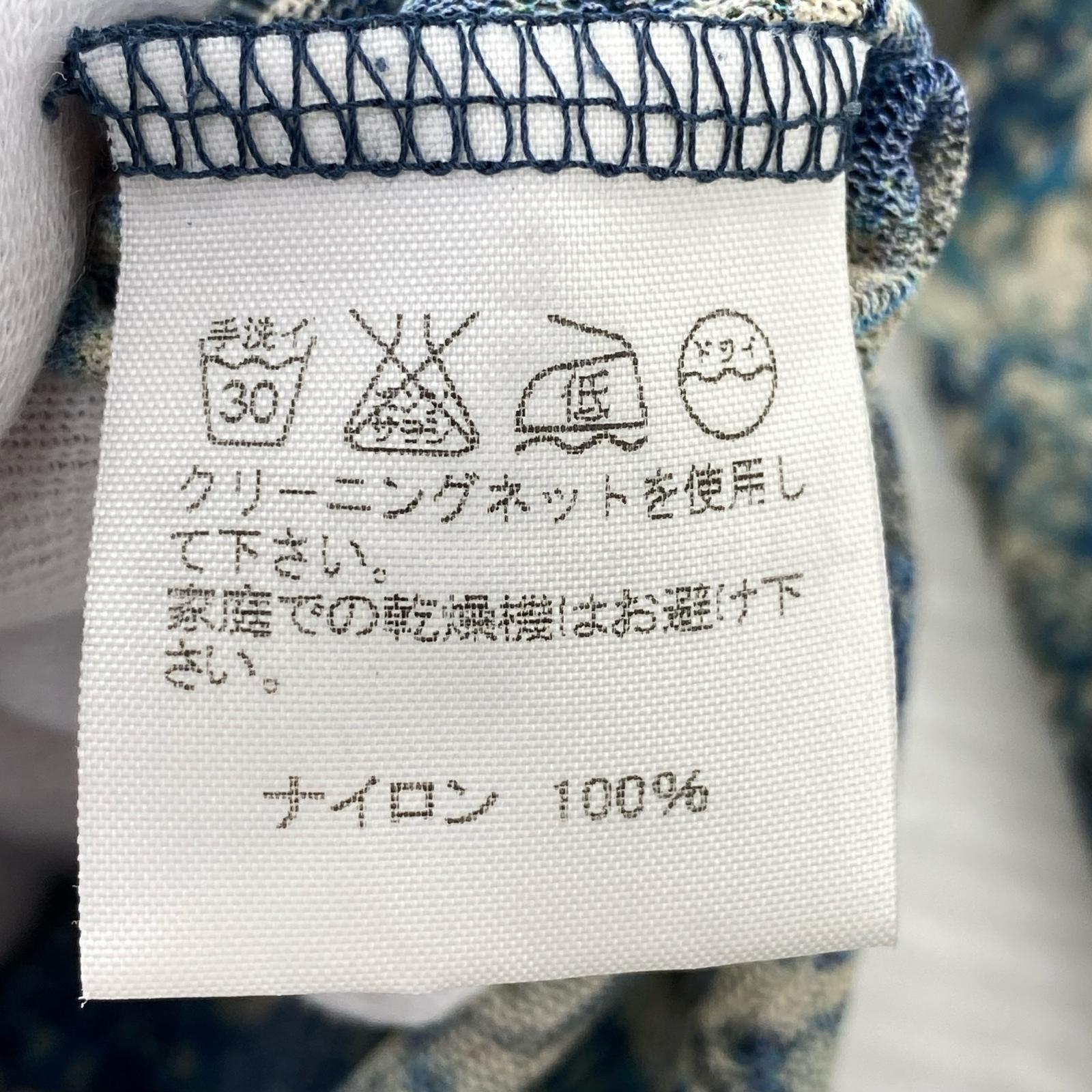 長袖Ｔシャツ シアーカットソー 花柄/ブルー 3