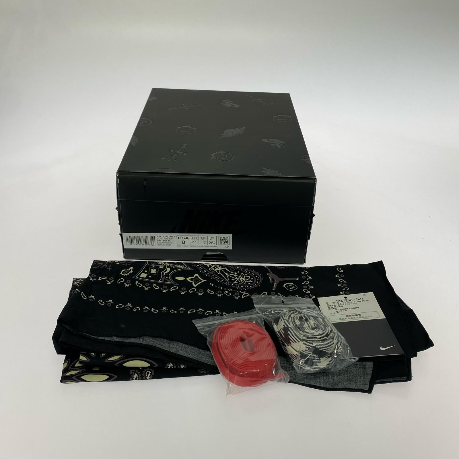 スニーカー AIR JORDAN 1 LOW OG SP PHANTOM DM7866-001 26cm 26cm (US8 UK7 1/2 EU42) ブラック
