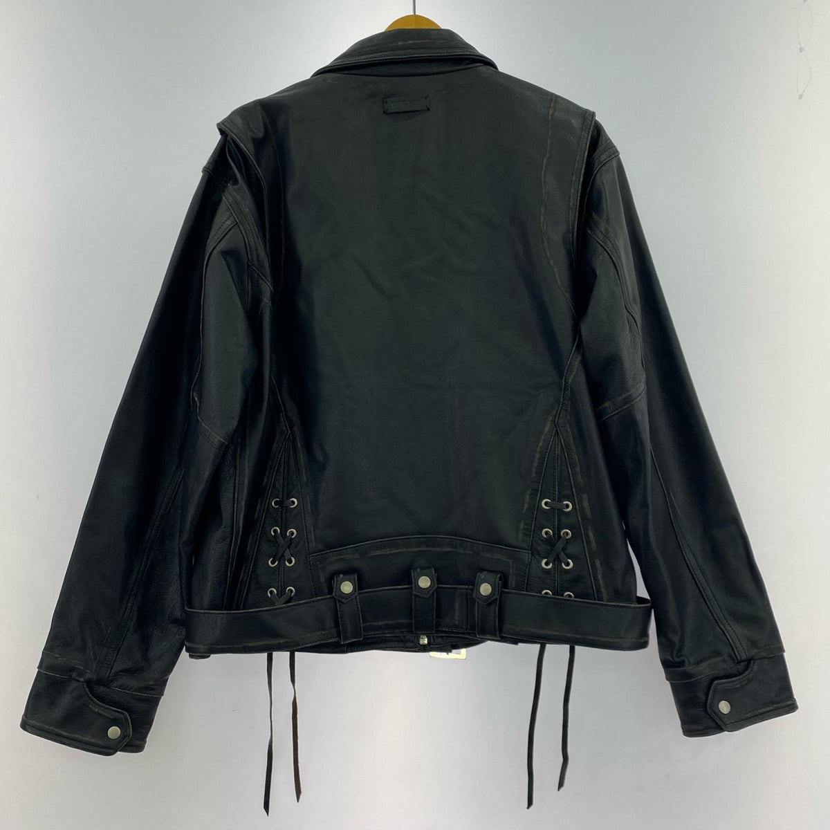 レザージャケット BREATH WASH LEATHER SINGLE RIDERS JACKET M ブラック