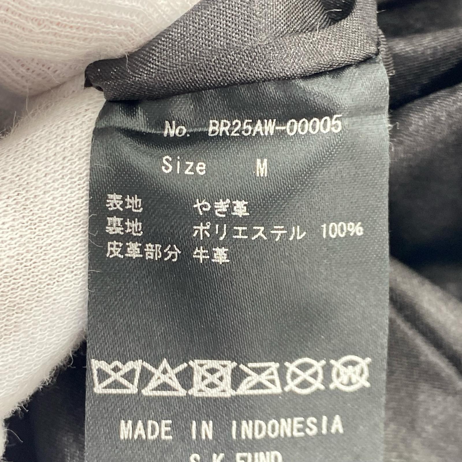 レザージャケット BREATH WASH LEATHER SINGLE RIDERS JACKET M ブラック