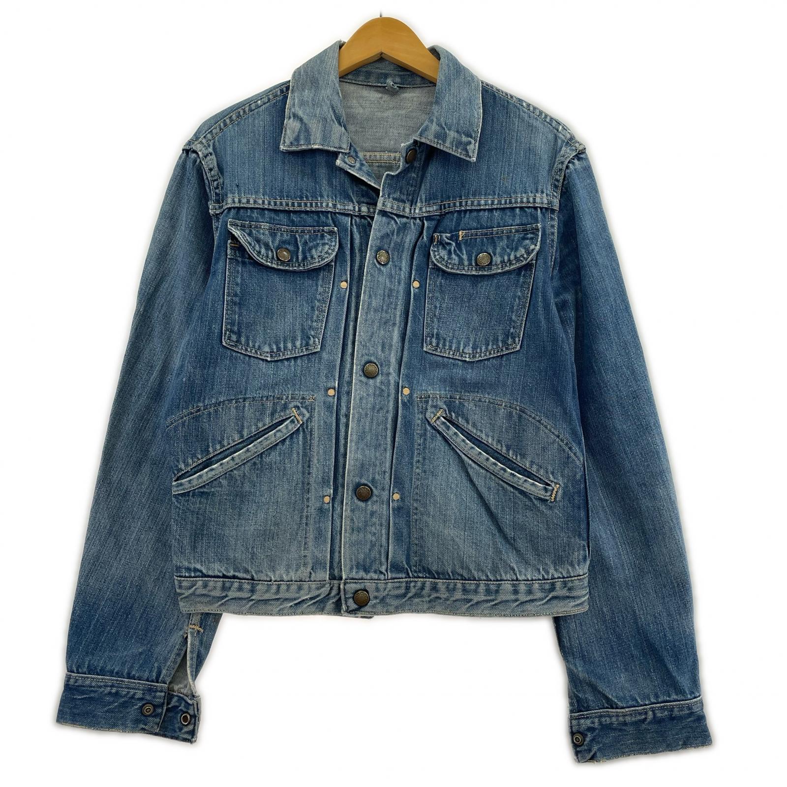 デニムジャケット VINTAGE バスケットボタン ブルー