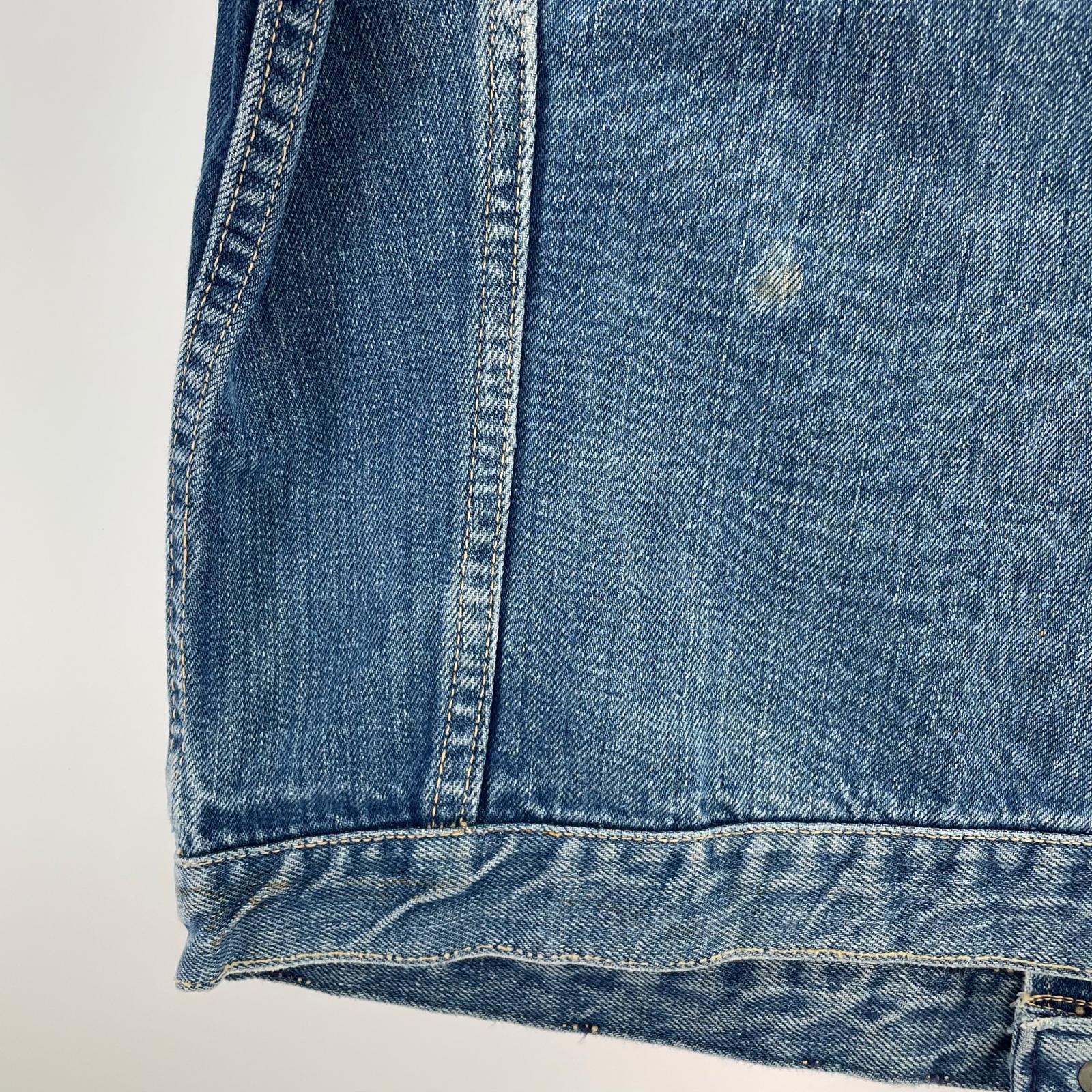 デニムジャケット VINTAGE バスケットボタン ブルー