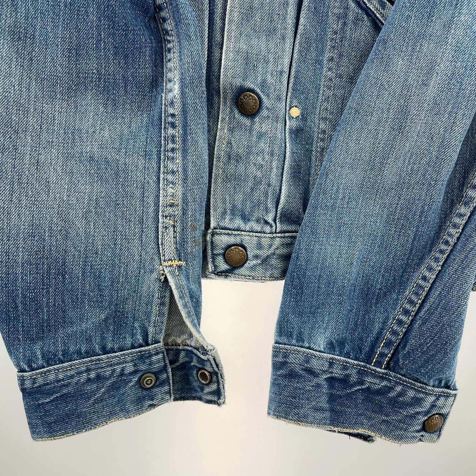 デニムジャケット VINTAGE バスケットボタン ブルー