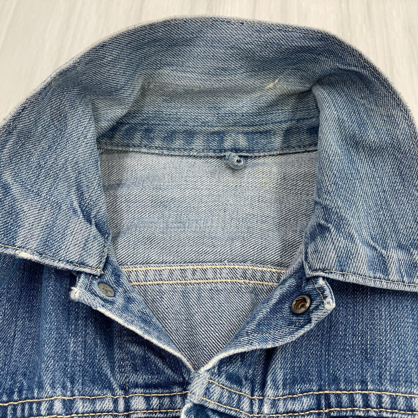 デニムジャケット VINTAGE バスケットボタン ブルー