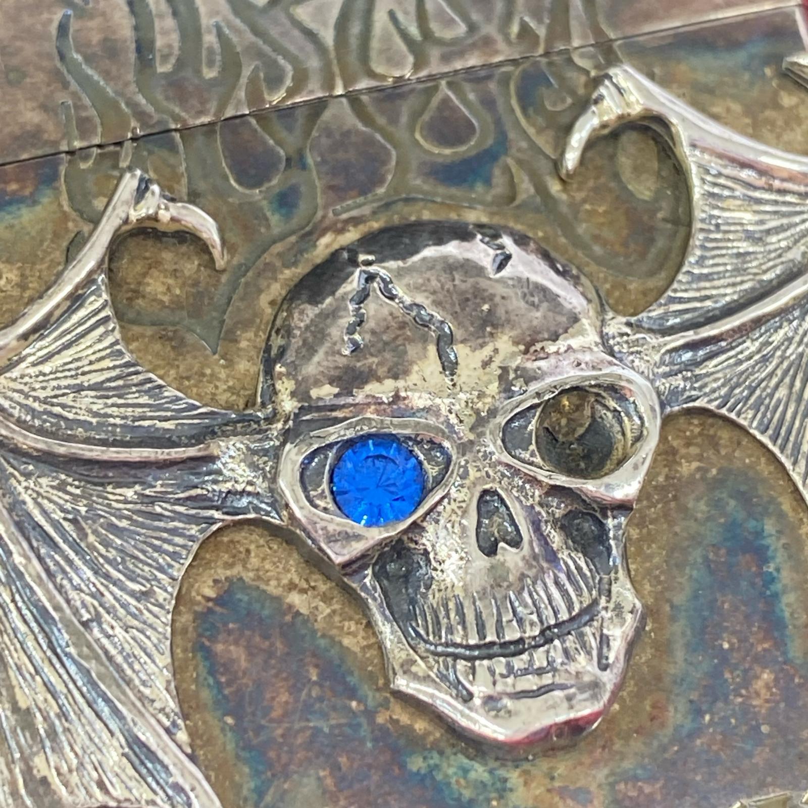 ライター SKULL WING シルバー