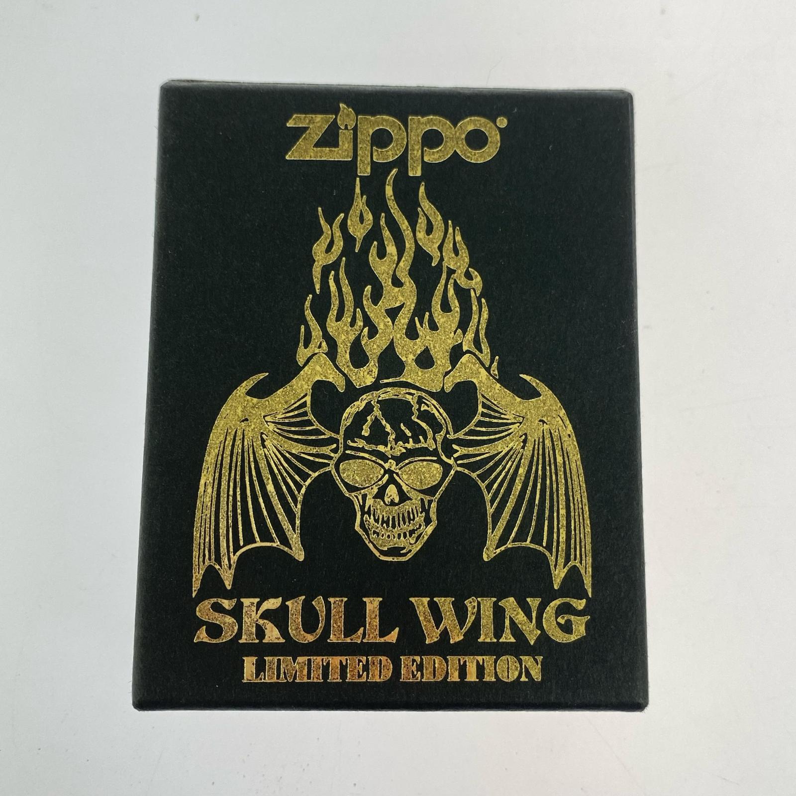 ライター SKULL WING シルバー