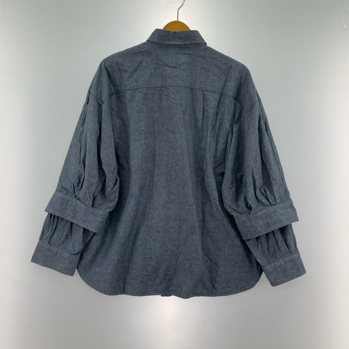 長袖シャツ 23AW ダンガリーレイヤードシャツ 2 ブルー