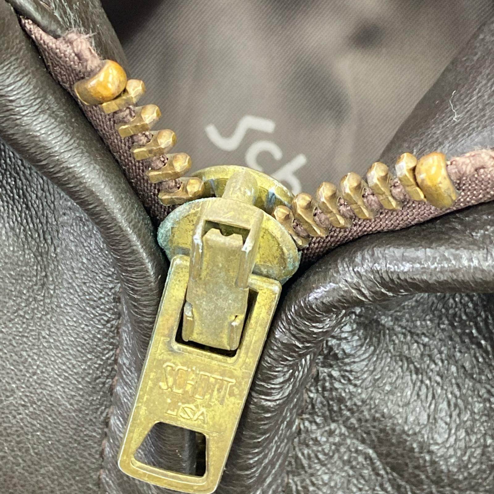 レザージャケット schott 652H ホースハイド シングルライダース 42 42 ブラウン