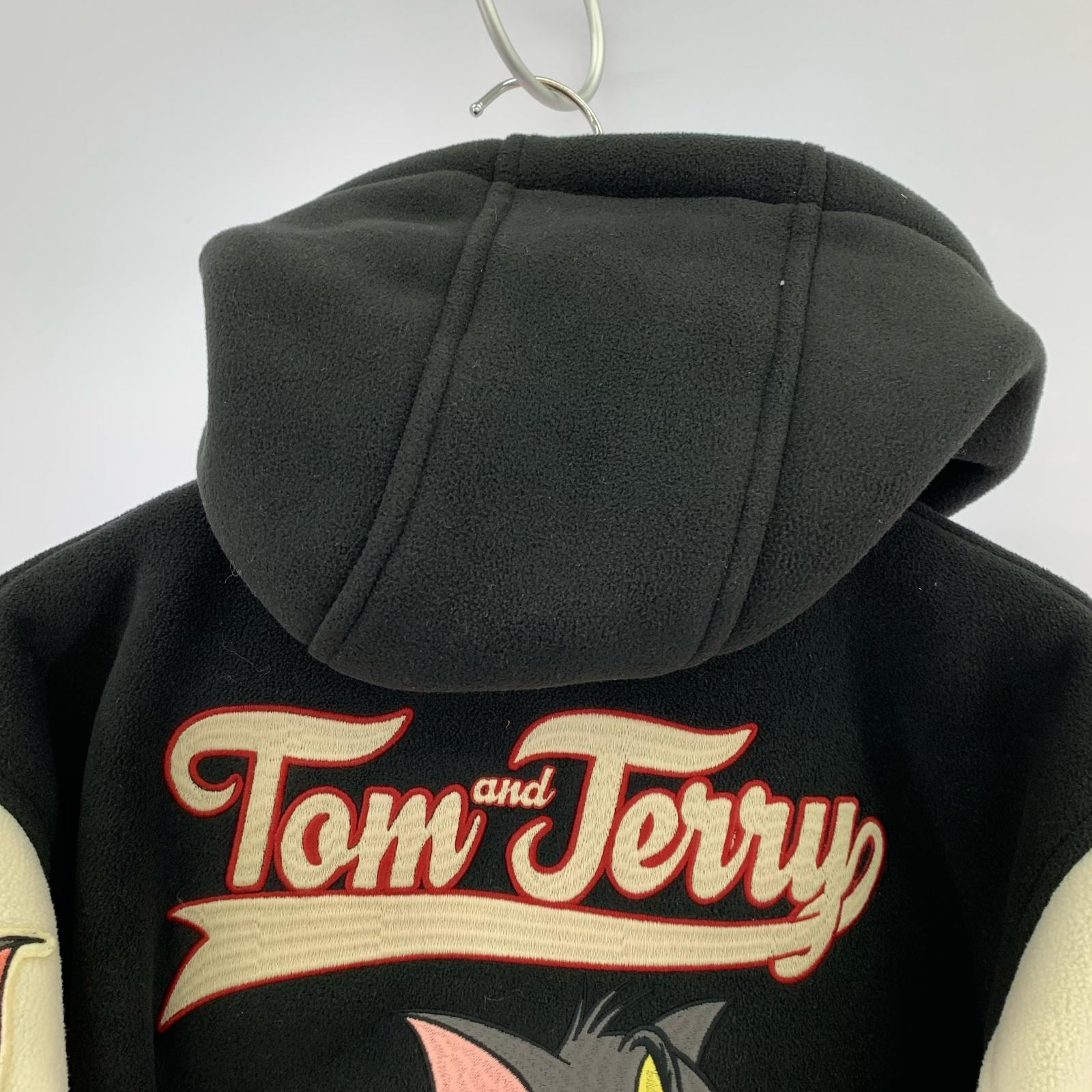 パーカー ×TOM&JERRY/スタジャン L ブラック