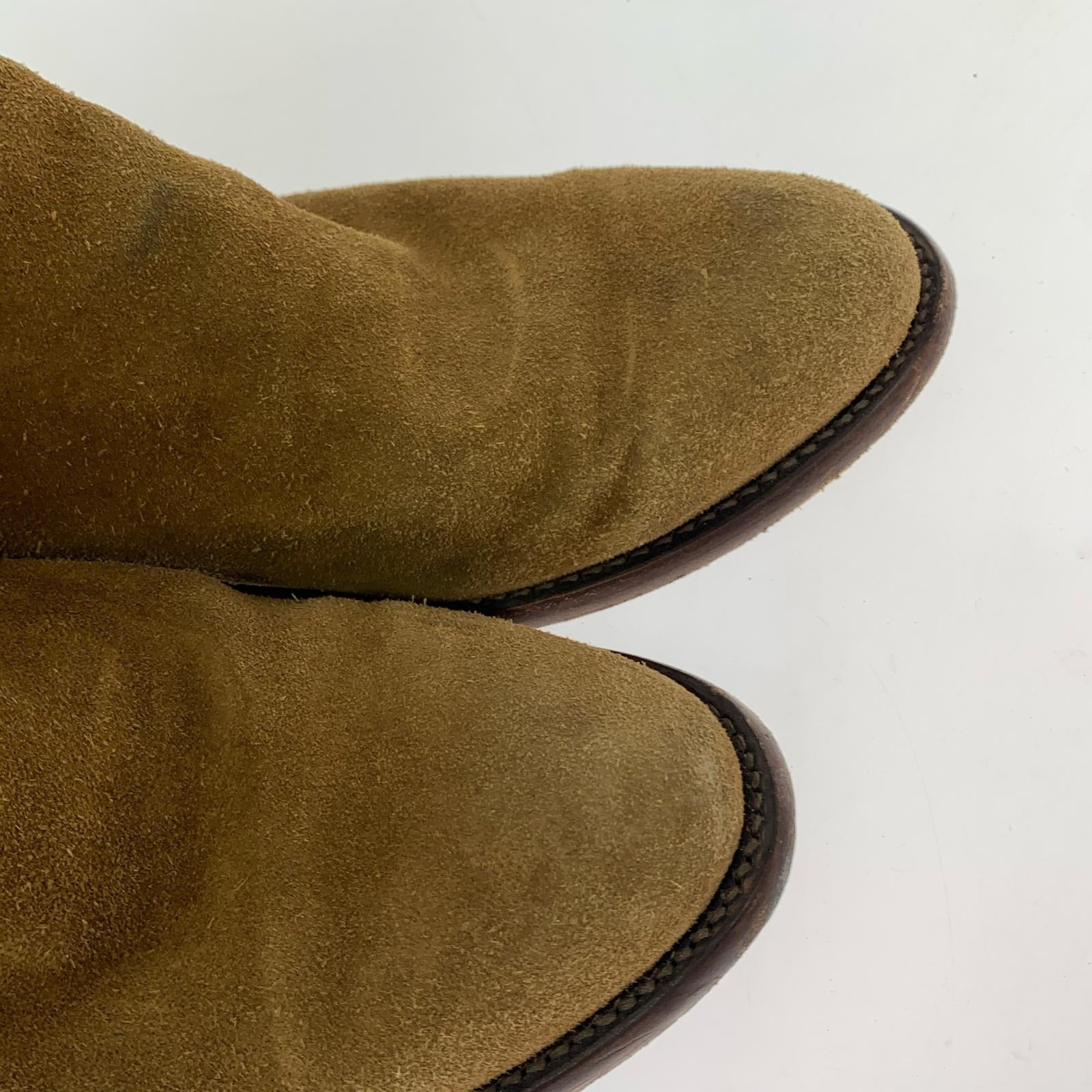 ブーツ HAND MADE ウエスタンブーツ　スエード CAM US9.5EE 27.5cm ブラウン
