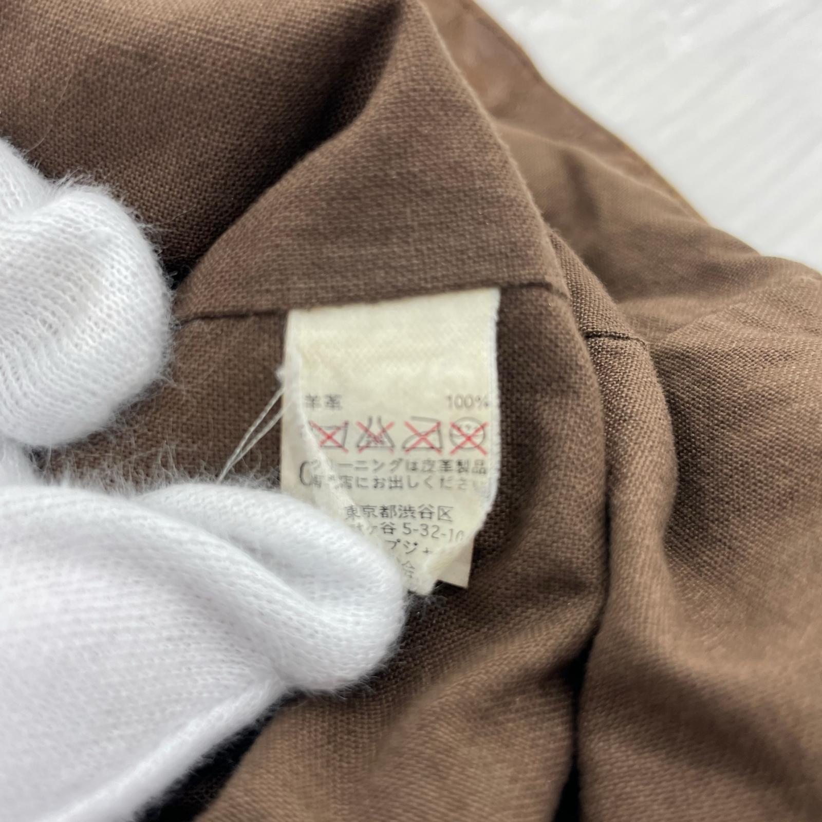 レザージャケット 00s ラムレザー　OLD GAP レザージャケット　茶 M ブラウン