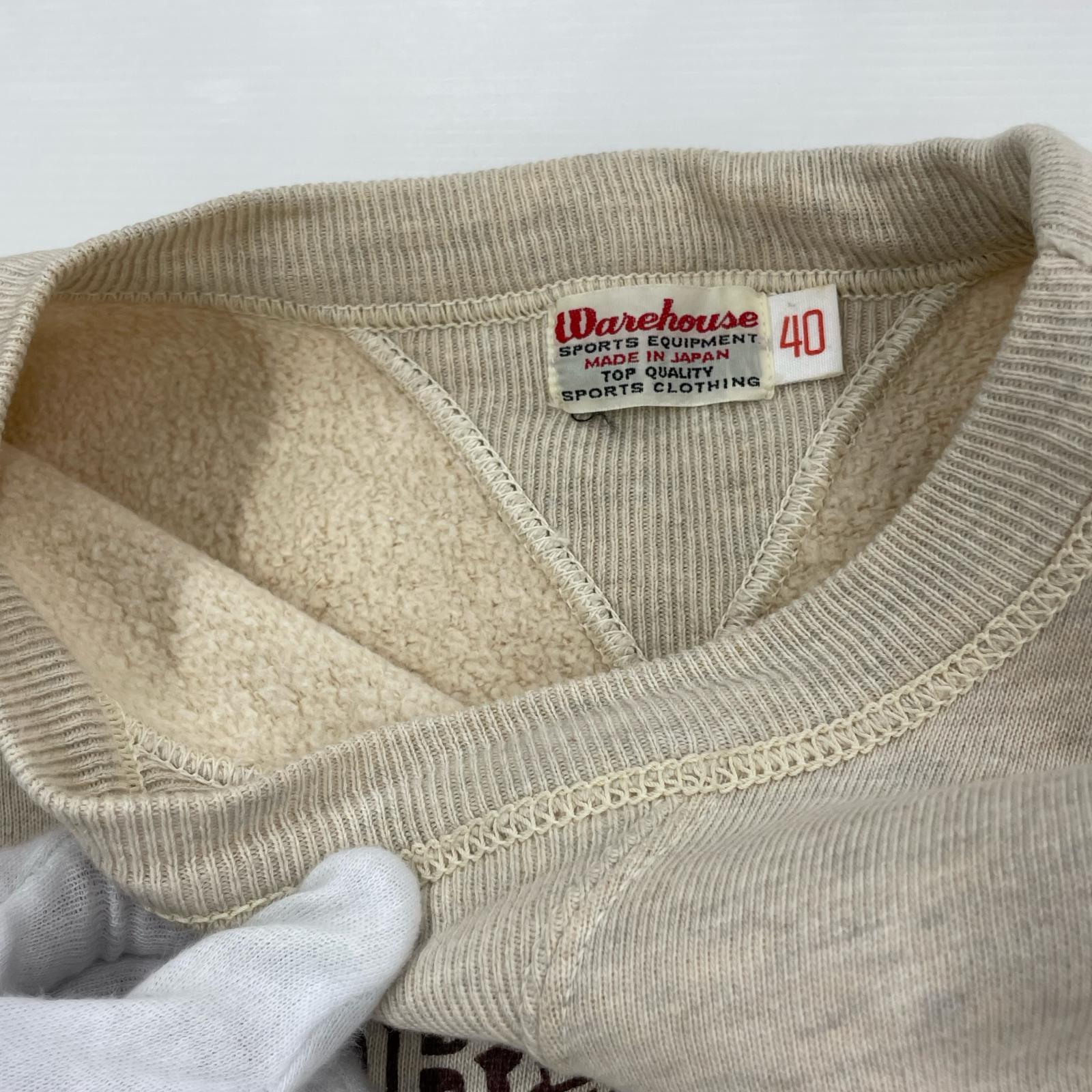 スウェット WAREHOUSE カレッジスウェット CORN ELL (40) 40 ベージュ