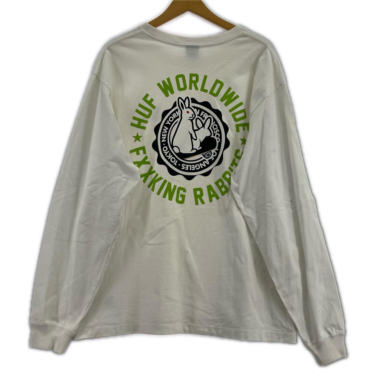 長袖Ｔシャツ HUF ロンＴ L ホワイト