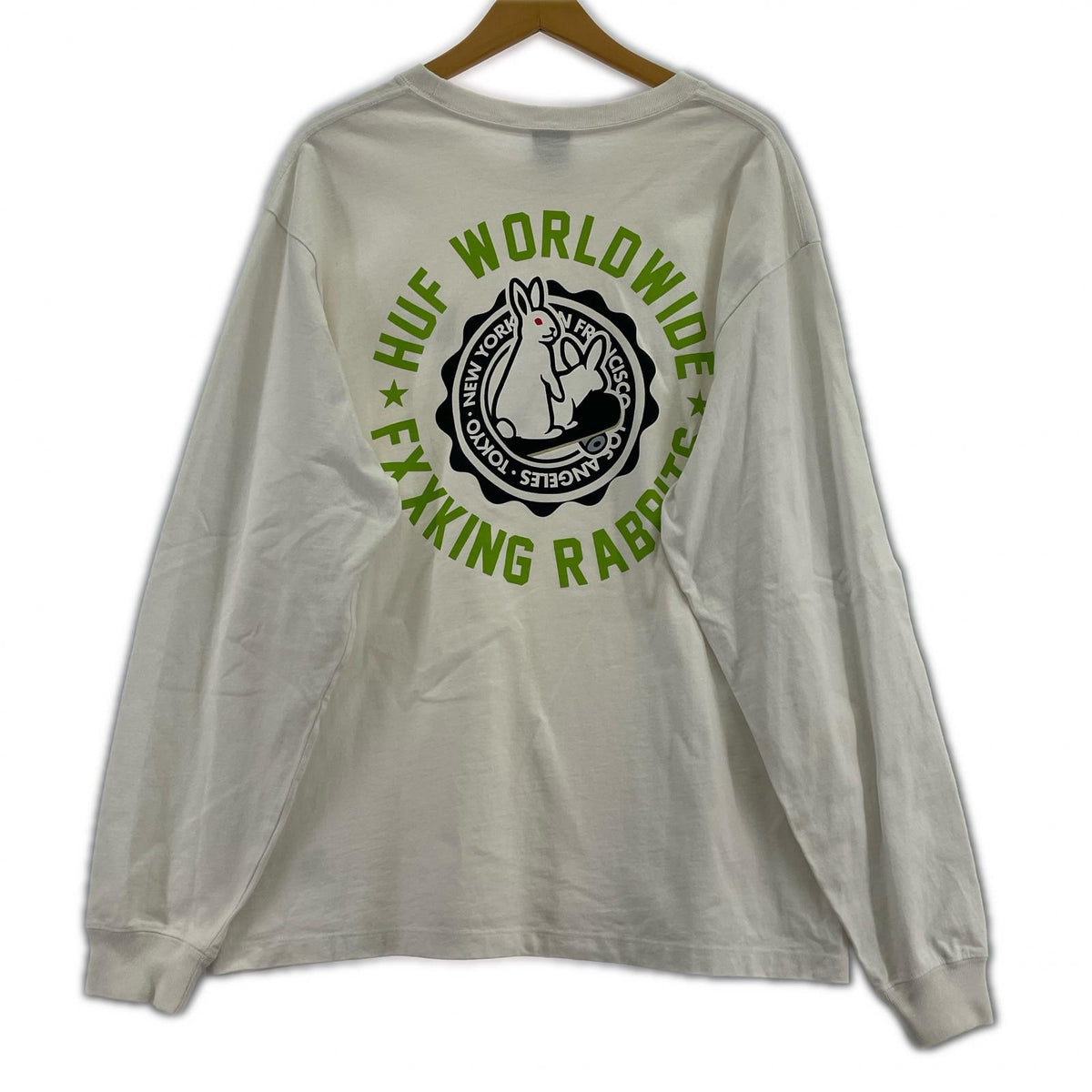 長袖Ｔシャツ HUF ロンＴ L ホワイト
