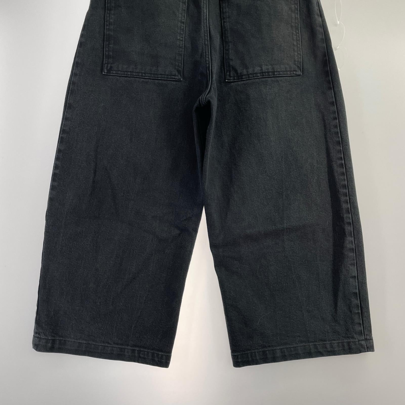 デニムパンツ ×STUDIO NICHOLSON ブラック ブラック