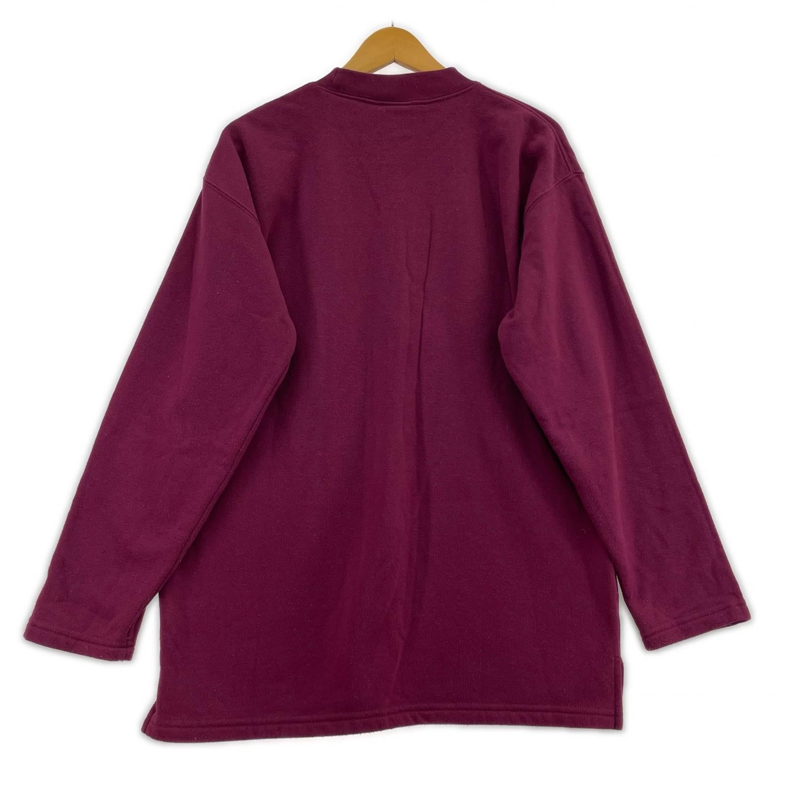 スウェット NIKE 00s print sweat shirt M ボルドー 銀タグ M