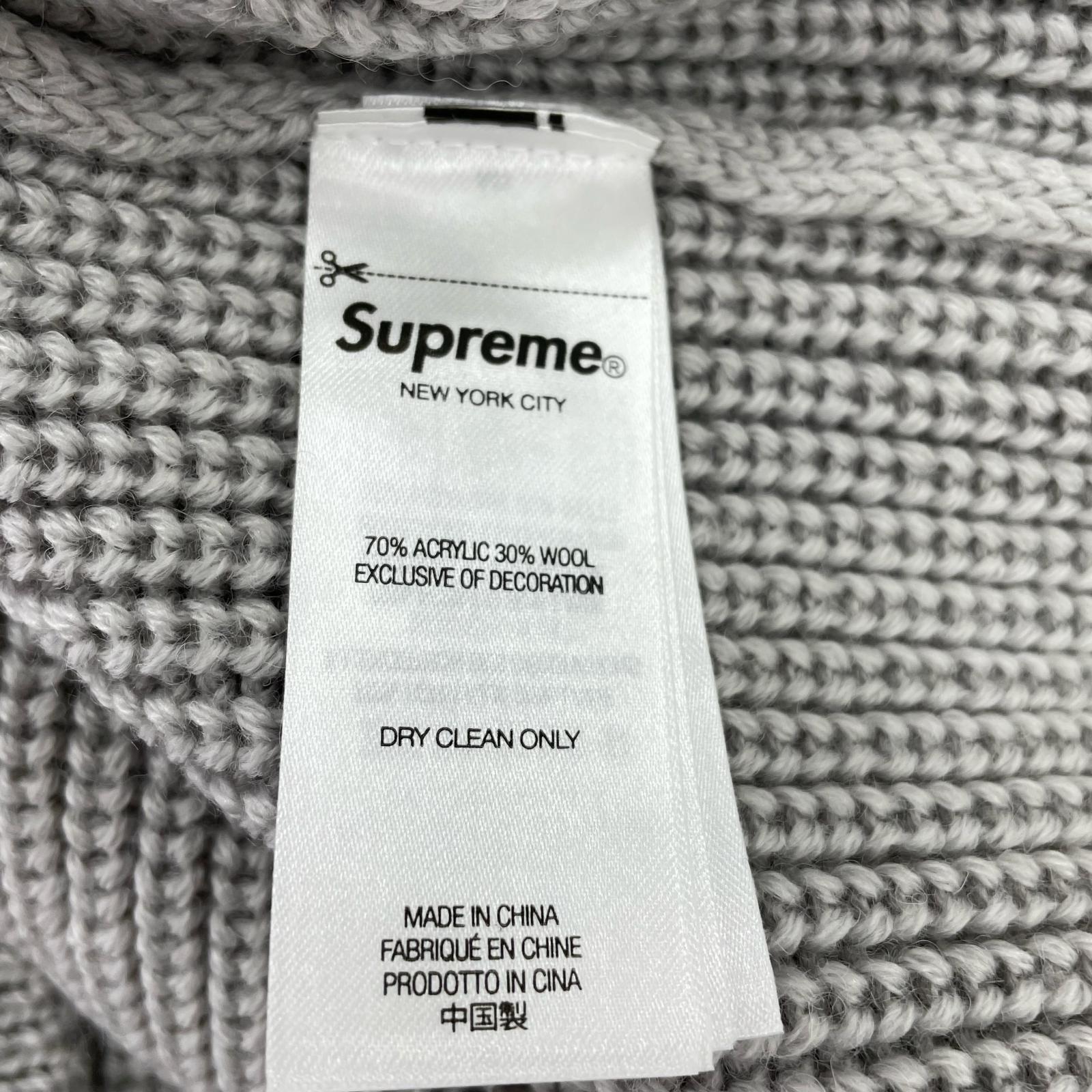 ニット SMALL LOGO POLO SWEATER SIZE:S S グレー