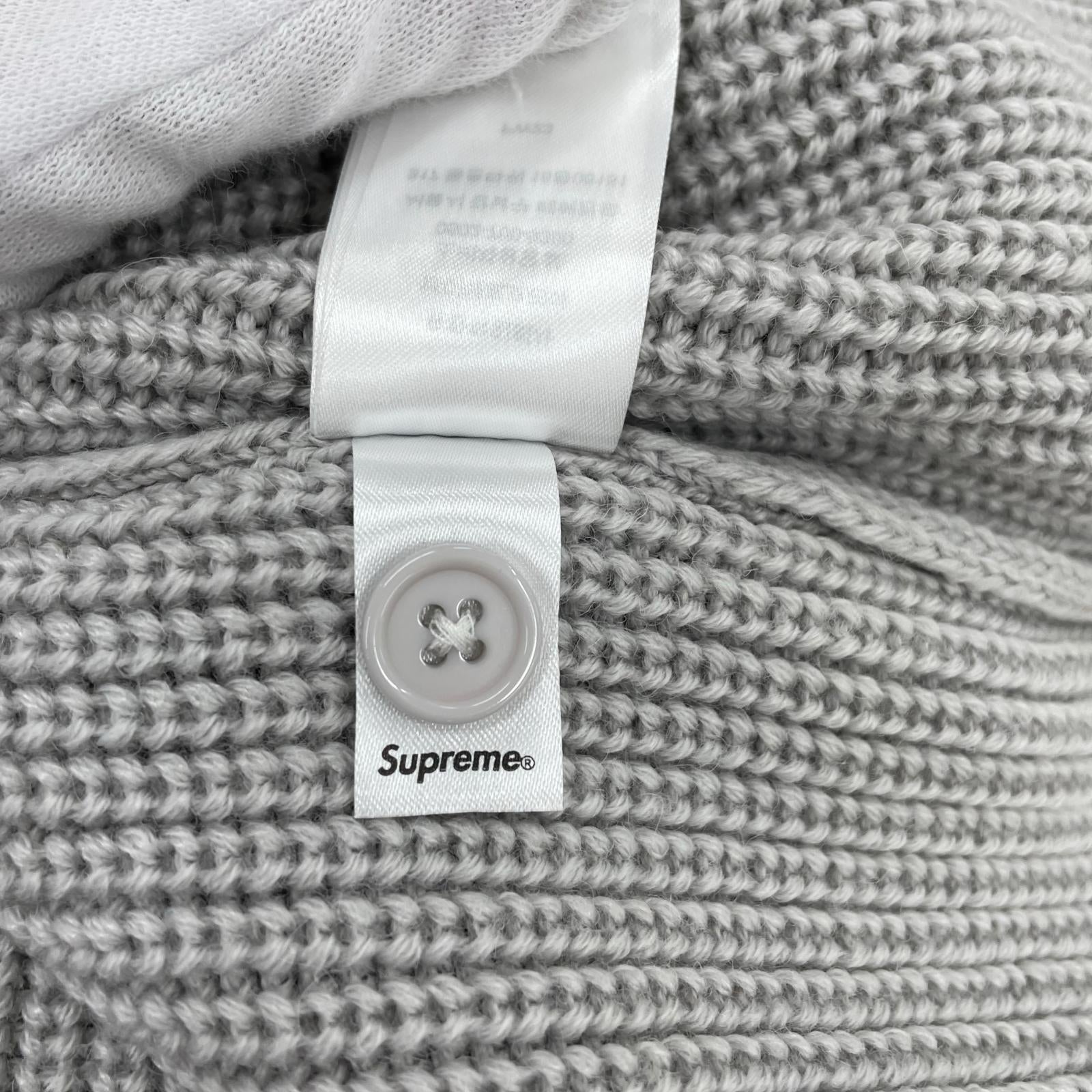 ニット SMALL LOGO POLO SWEATER SIZE:S S グレー