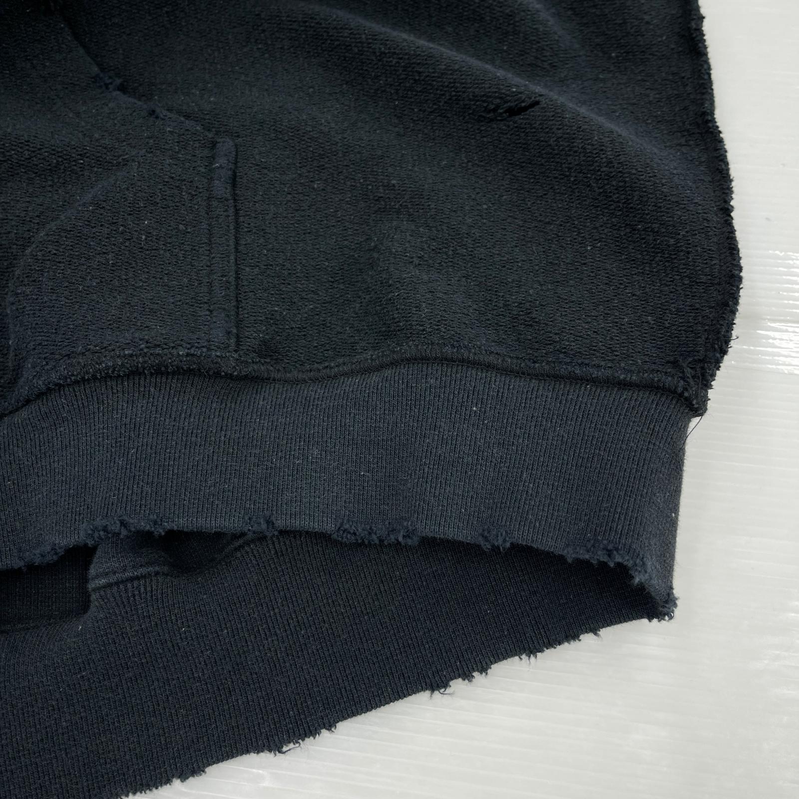 パーカー 23SS/DESTROYED JERK HOODIE ブラック