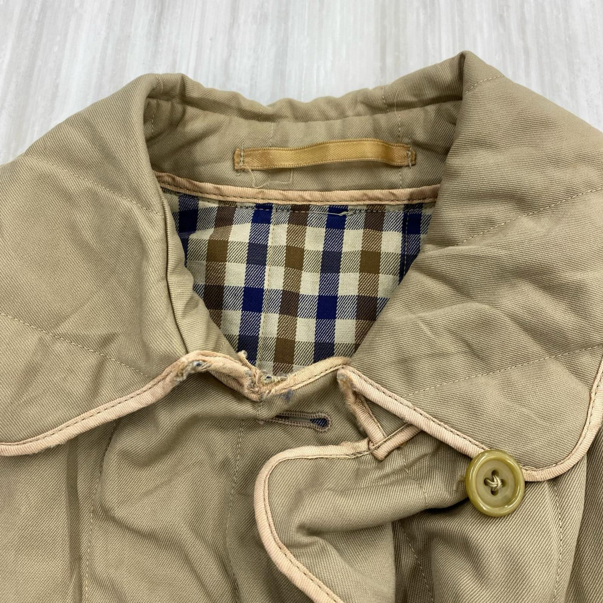 ジャケット 80s AQUASCUTUM コート　ﾍﾞｰｼﾞｭ ベージュ