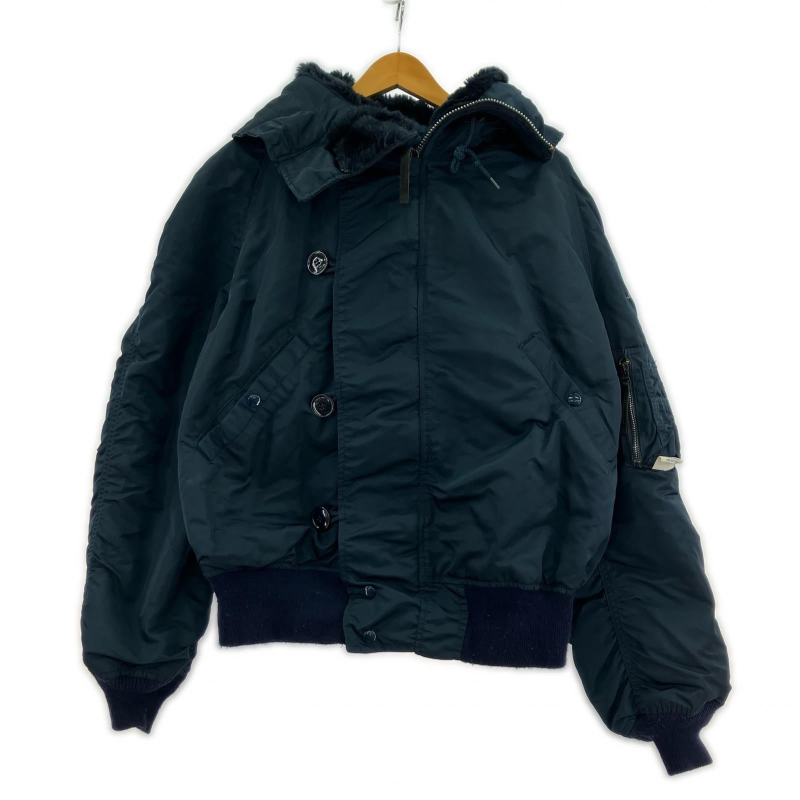 ジャケット 90s USA製 N-2B L L ネイビー