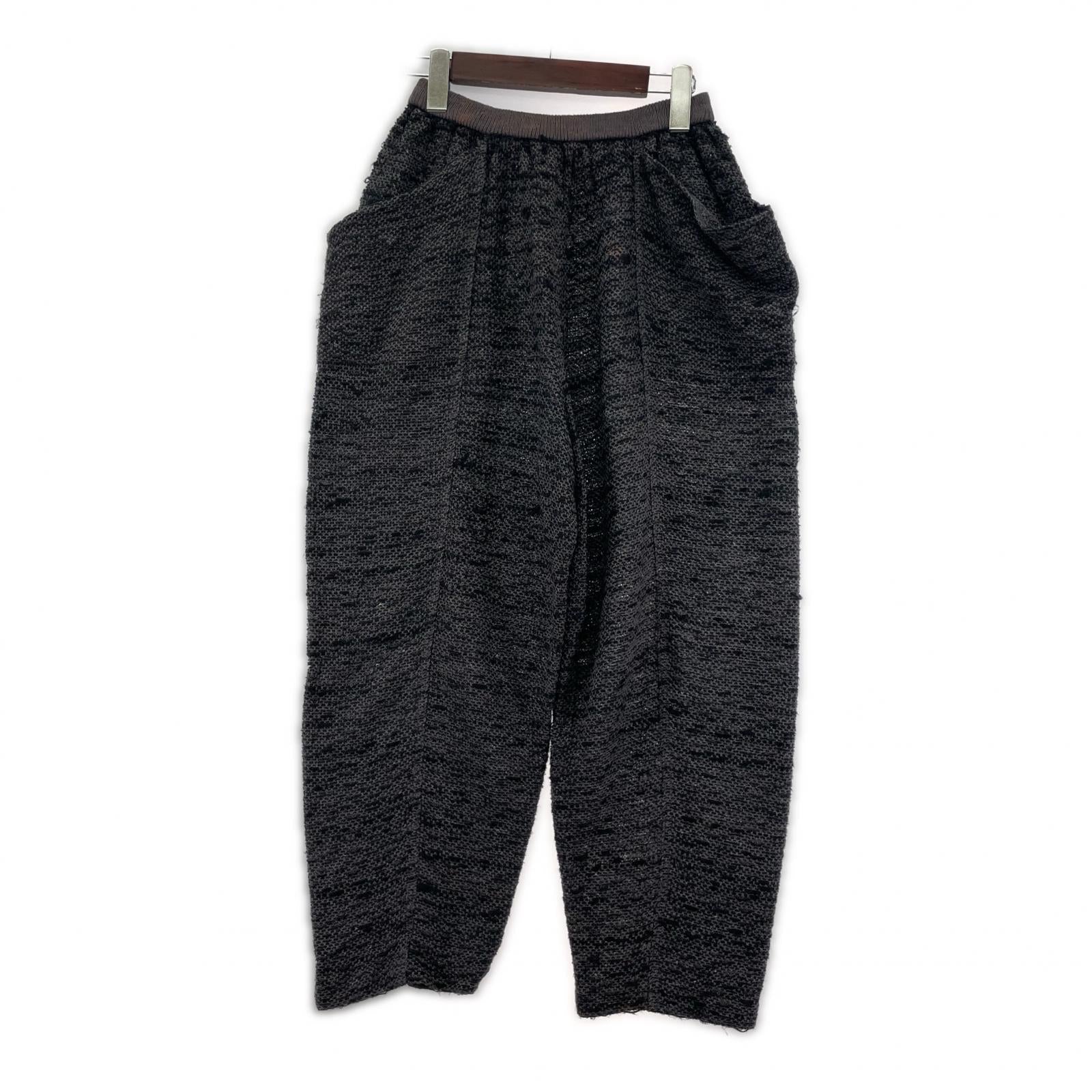 パンツ 70~80s All Styｌe期 ニットサルエルパンツ 黒 ブラック