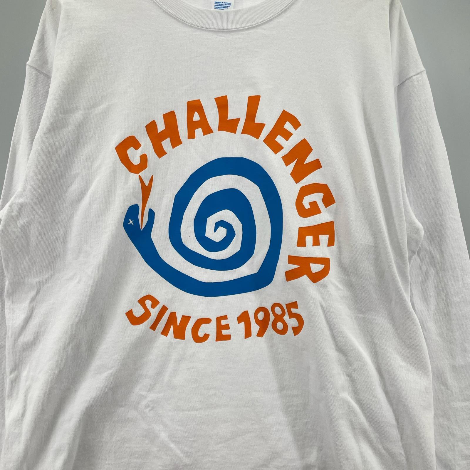 長袖Ｔシャツ 蛇渦巻 プリント Tee M ホワイト