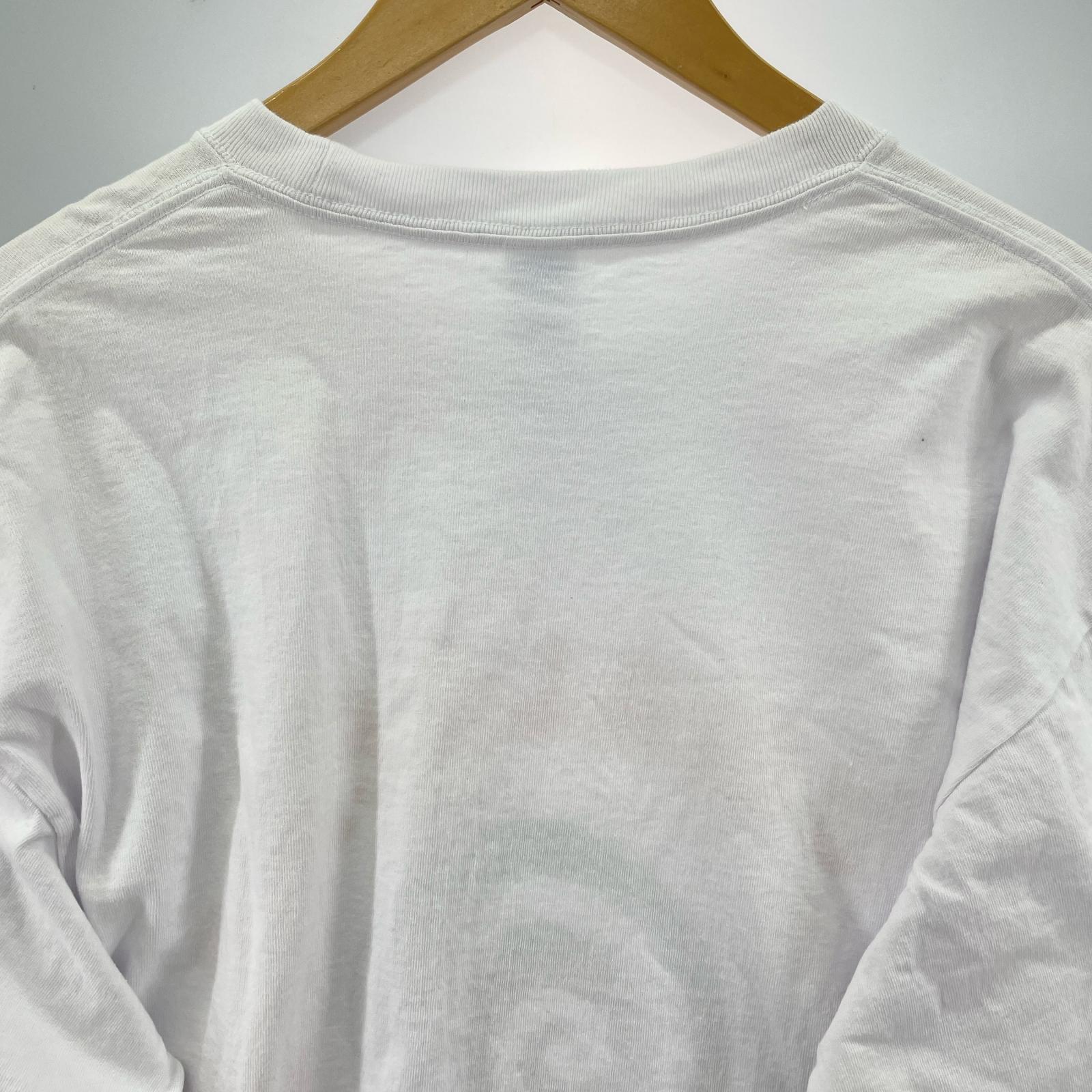 長袖Ｔシャツ 蛇渦巻 プリント Tee M ホワイト